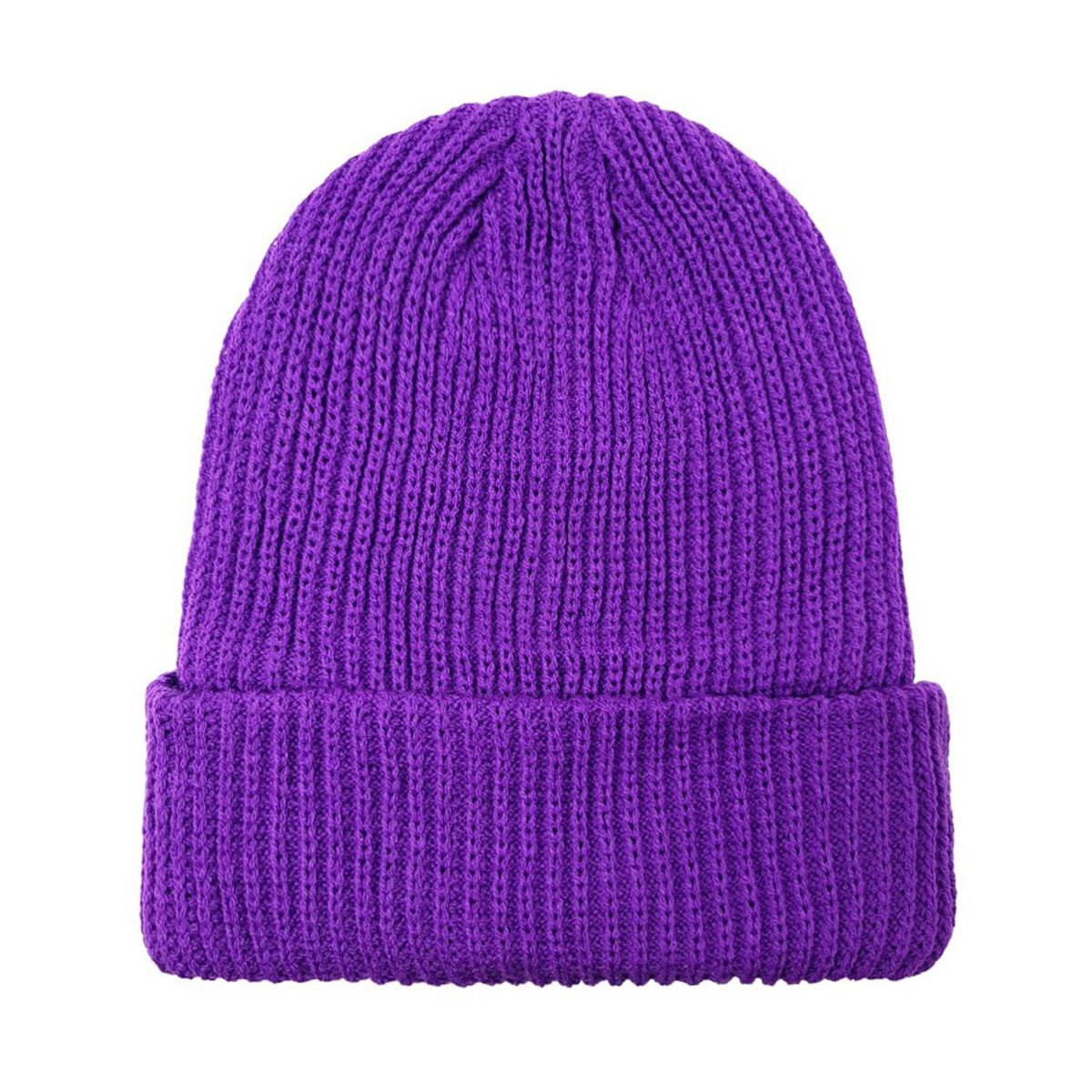Lining Knit Toque - Multi-Coloured Purple OSFA