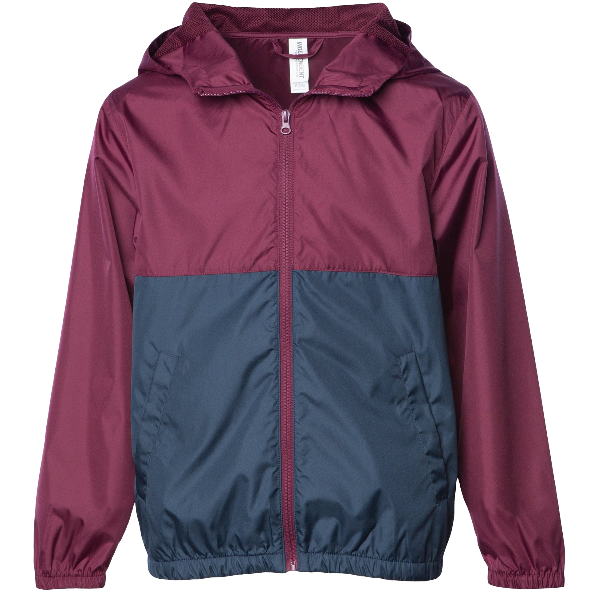 EXP24YWZ - Youth Lightweight Windbreaker Jacket Maroon Classic Navy EXP24 EXP24YWZ EXPEDITION INDEPENDENT jacket OUTERWEAR POLYESTER REGULAR tearaway windbreaker YOUTH