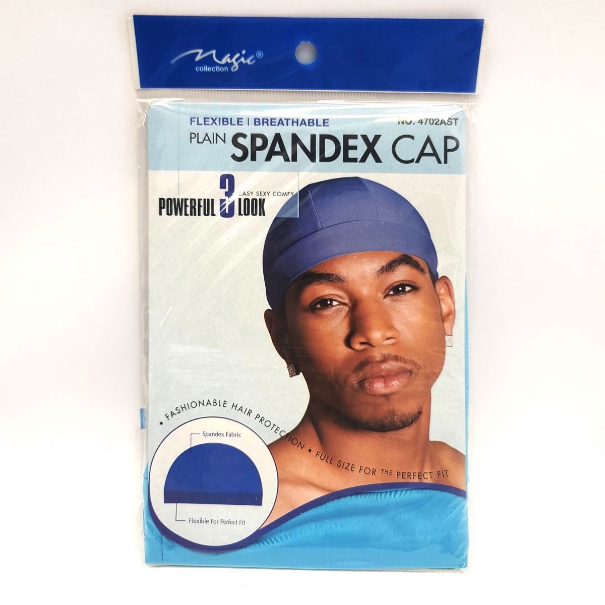 Spandex Cap, Multi-Coloured, One Size Sky Blue Accessories