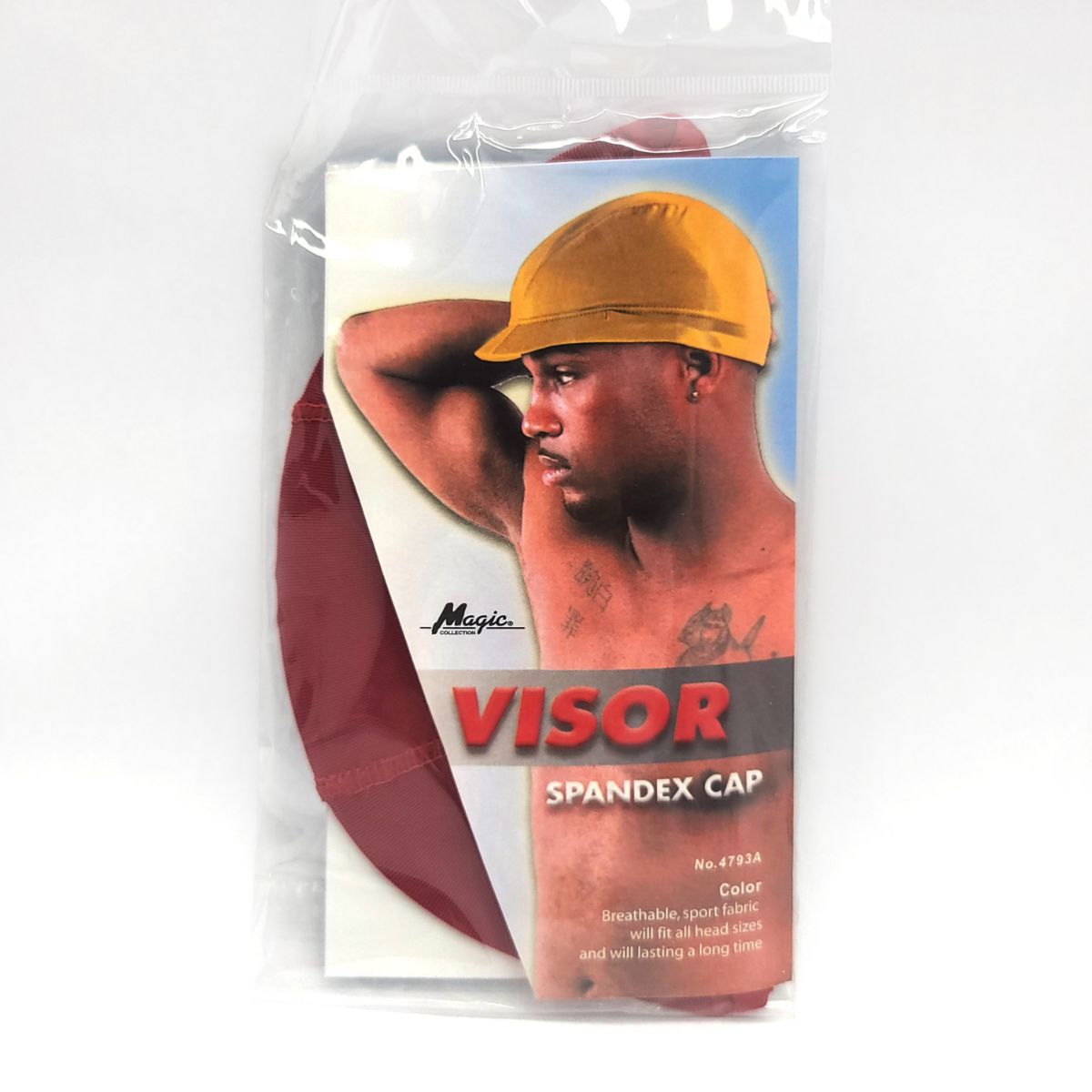 Visor Spandex Cap, Multi-Coloured, One Size Red Accessories
