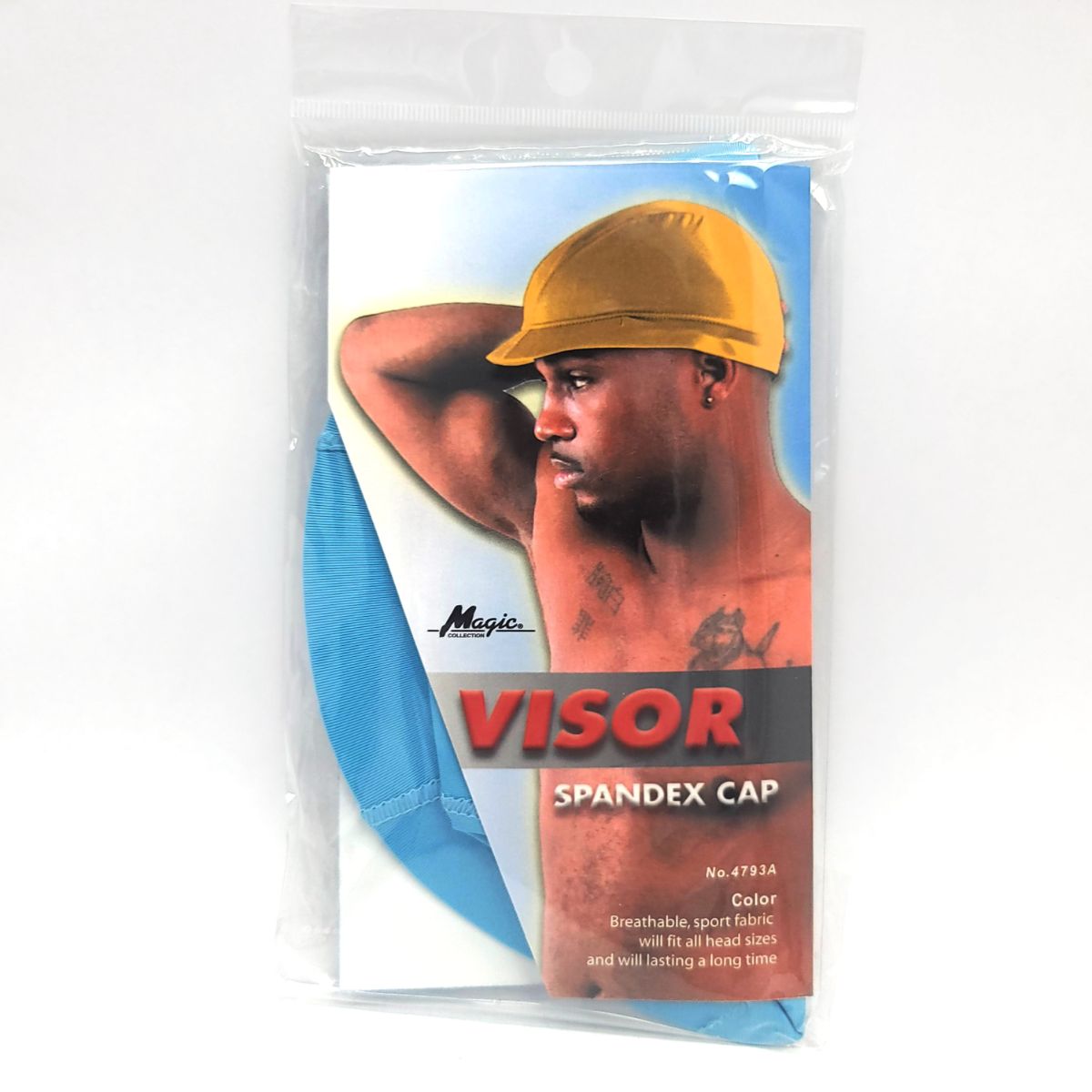 Visor Spandex Cap, Multi-Coloured, One Size Sky Blue Accessories