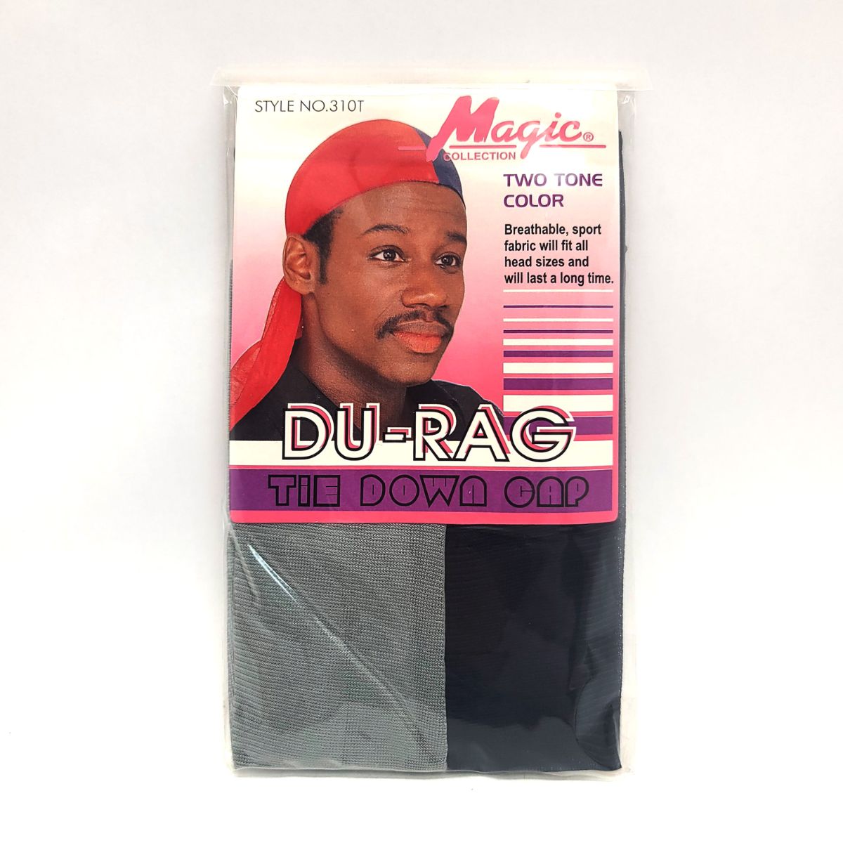 Durag - Sports, Tie Down, Multi-Coloured, One Size Grey & Navy Accessories
