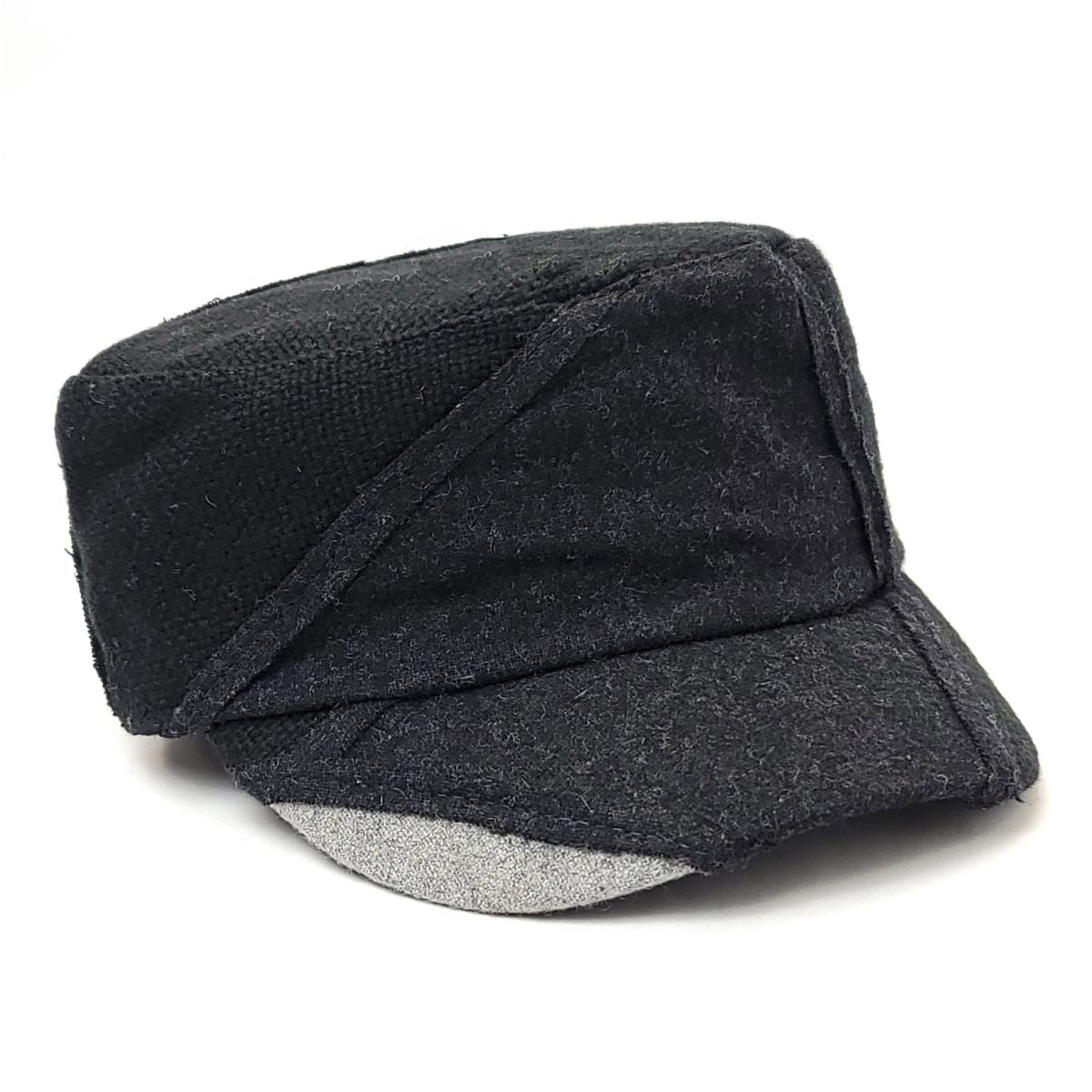 Cadet Cap -88320, Patch Fabric, Black 2 Tone Colour Military Cap