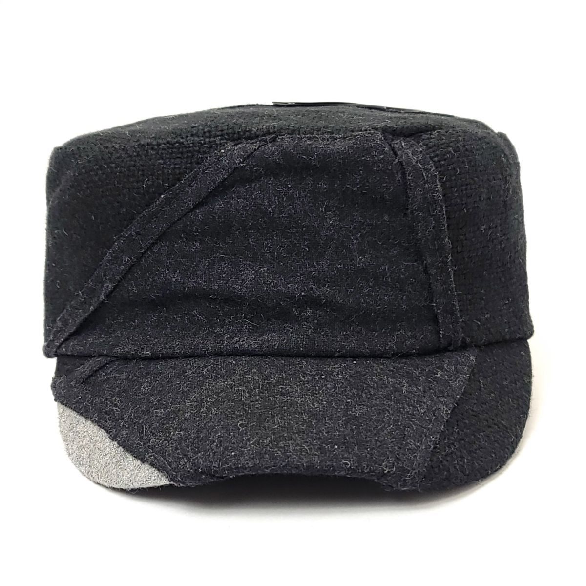 Cadet Cap -88320, Patch Fabric, Black 2 Tone Colour Military Cap