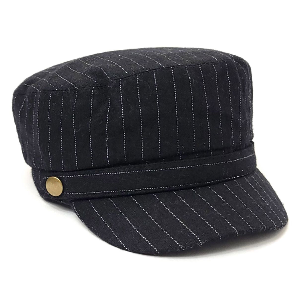 Cadet Cap -W8040, Stripes, Multi-Coloured Black OSFA Military Cap