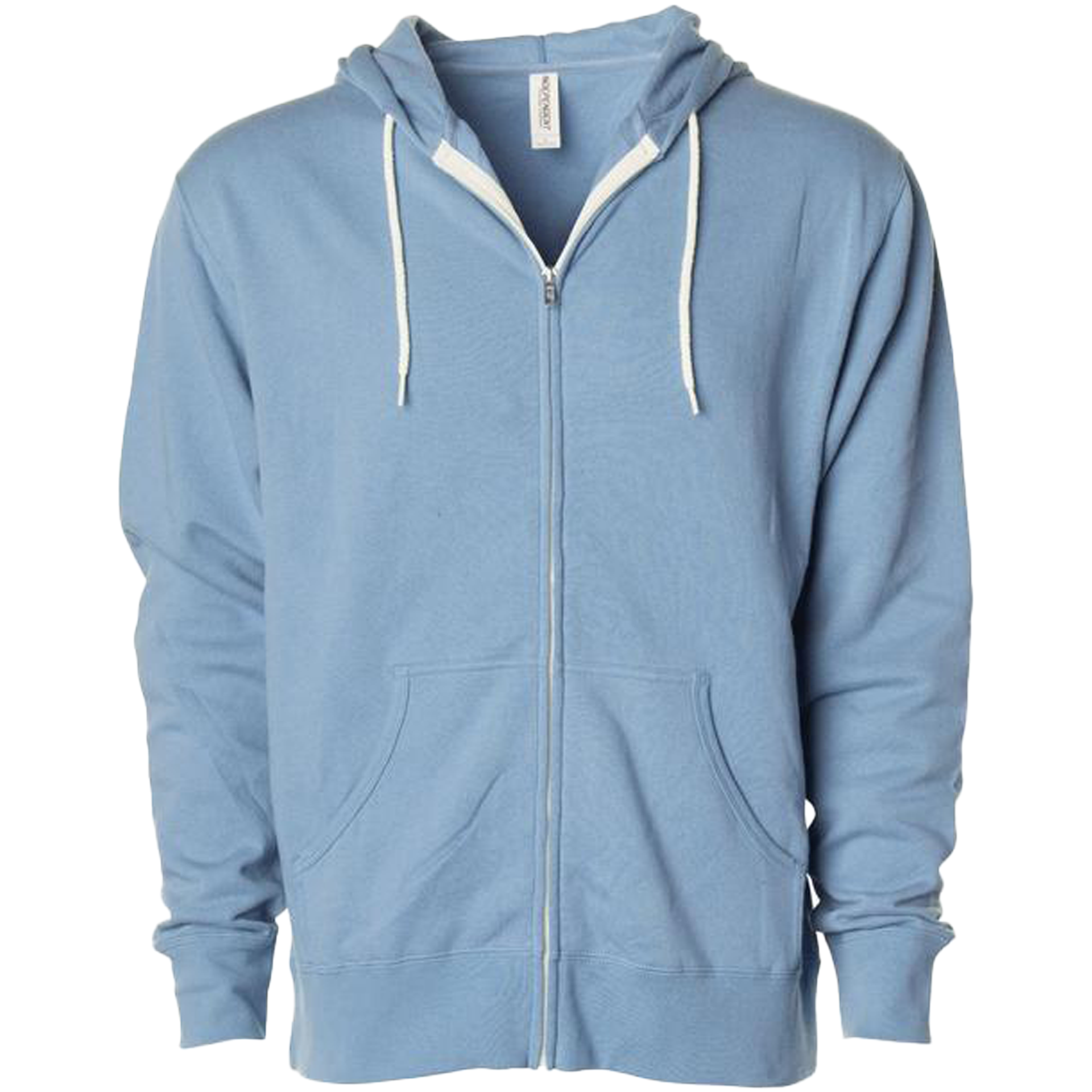 AFX90UNZ - Unisex Zip Hooded Sweatshirt Misty Blue COTTON / POLYESTER FITTED fleece INDEPENDENT Lightweight REGULAR shsdchildproduct tearaway UNISEX