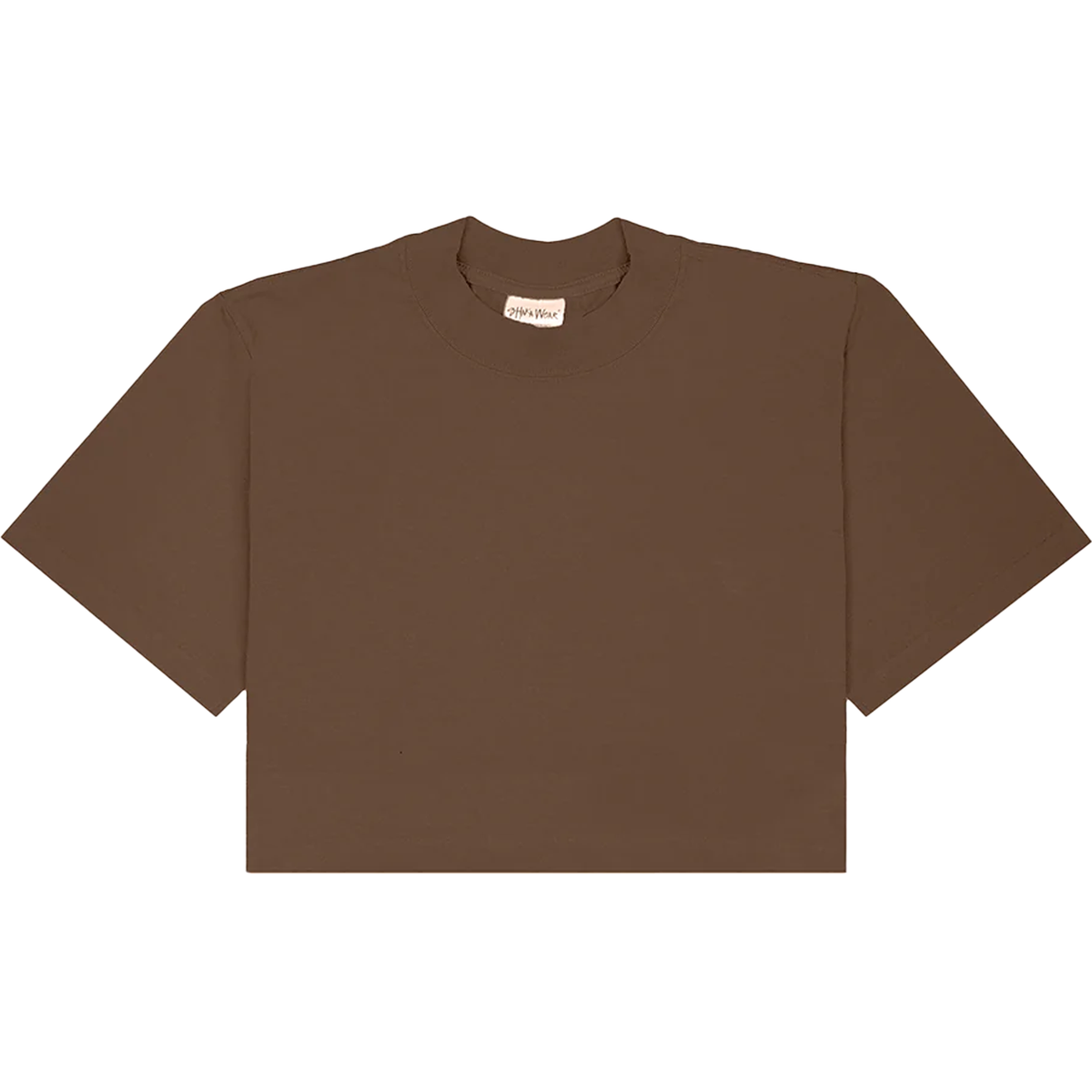 SHAKA WEAR Garment Dye Crop Top, - 6 Oz, Mocha