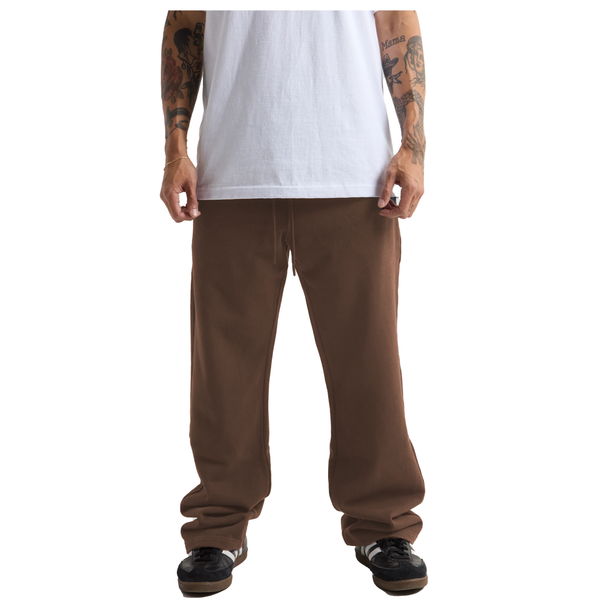 SHAKA WEAR Garment Dye Straight Leg Baggy Sweatpants, - 13.5 Oz, Mocha