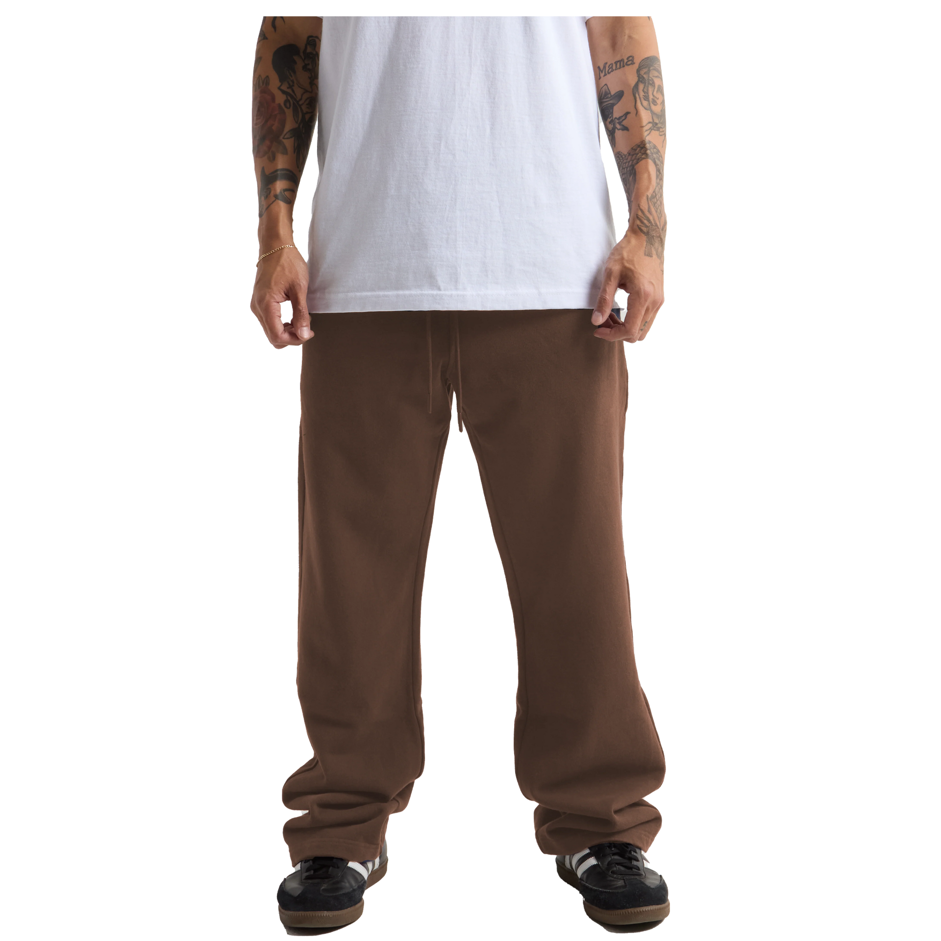 Garment Dye Straight Leg Baggy Sweatpants - 13.5 oz Mocha BAGGY BOTTOMS COTTON GARMENT DYE Heavyweight MEN Shaka Wear