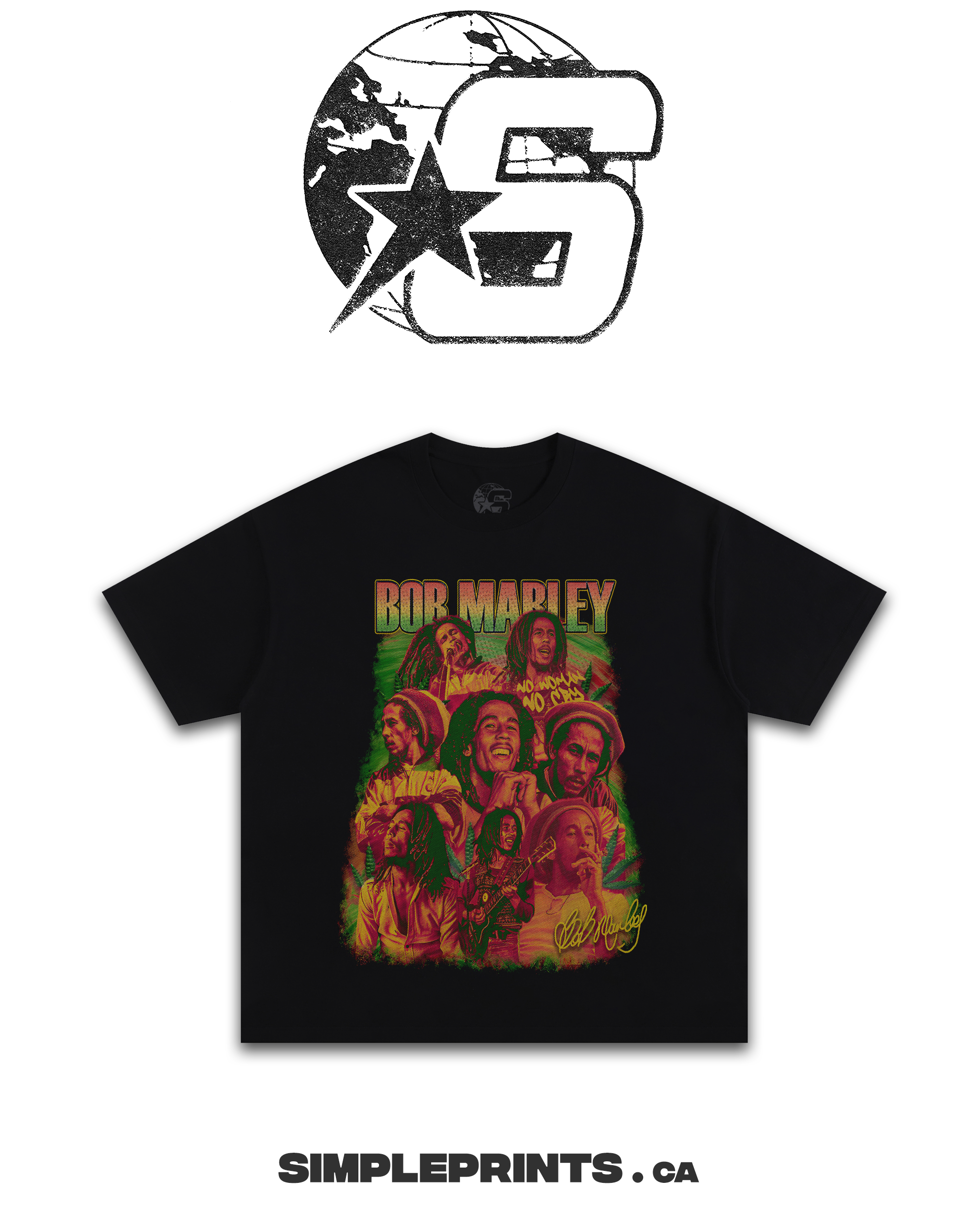 BOB MARLEY VOL 2 Graphic T-Shirt Shopify Collective Simpleprints t-shirt tops
