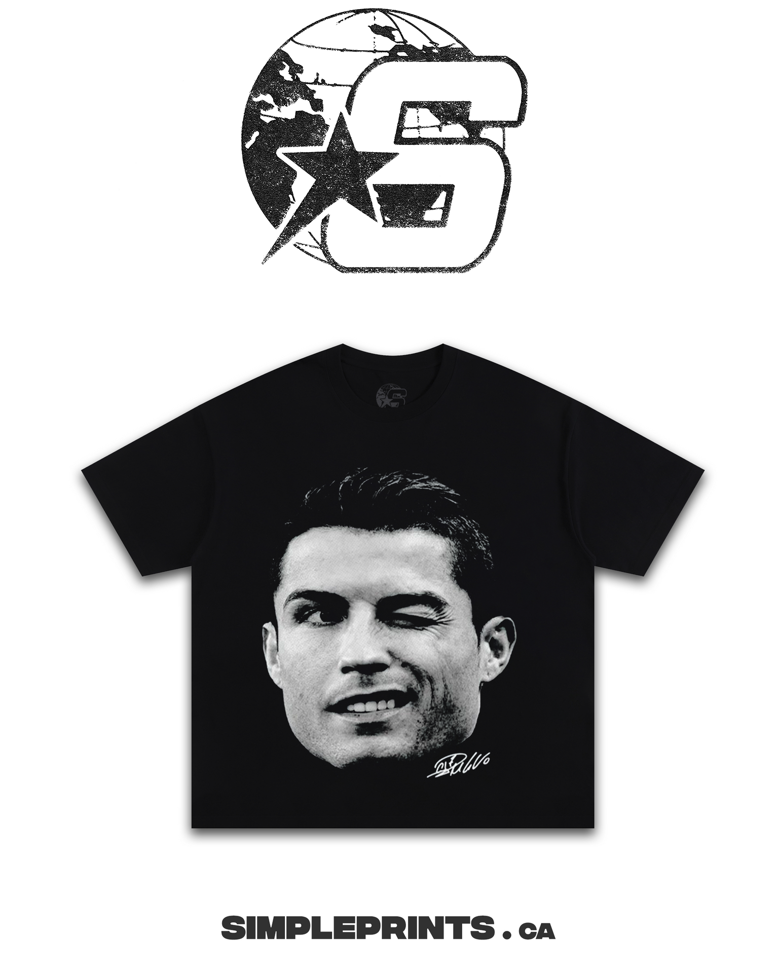 CRISTIANO RONALDO BIG FACE Graphic T-Shirt