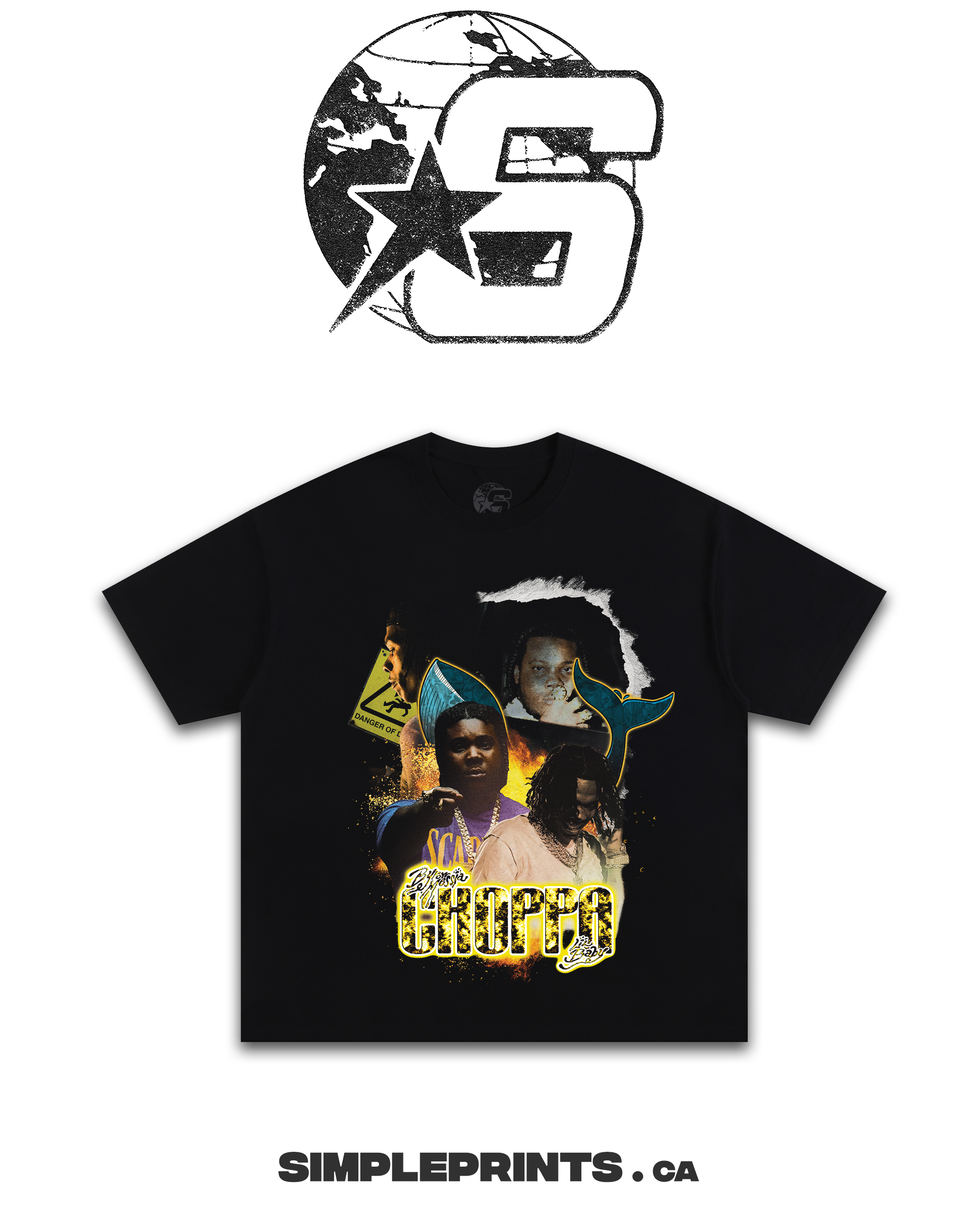 CHOPPA Graphic T-Shirt Shopify Collective Simpleprints t-shirt tops