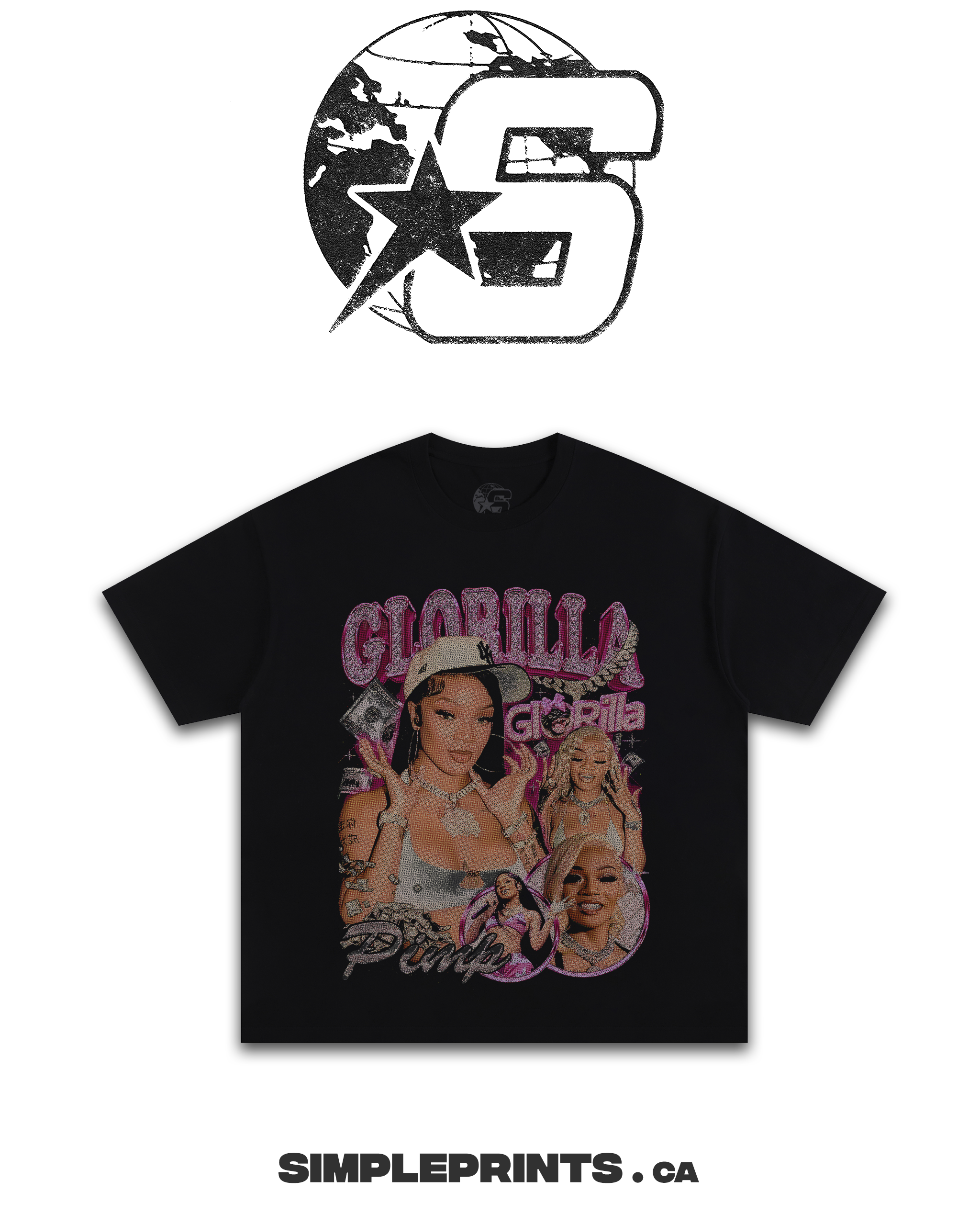 GLORILLA Graphic T-Shirt Shopify Collective Simpleprints t-shirt tops