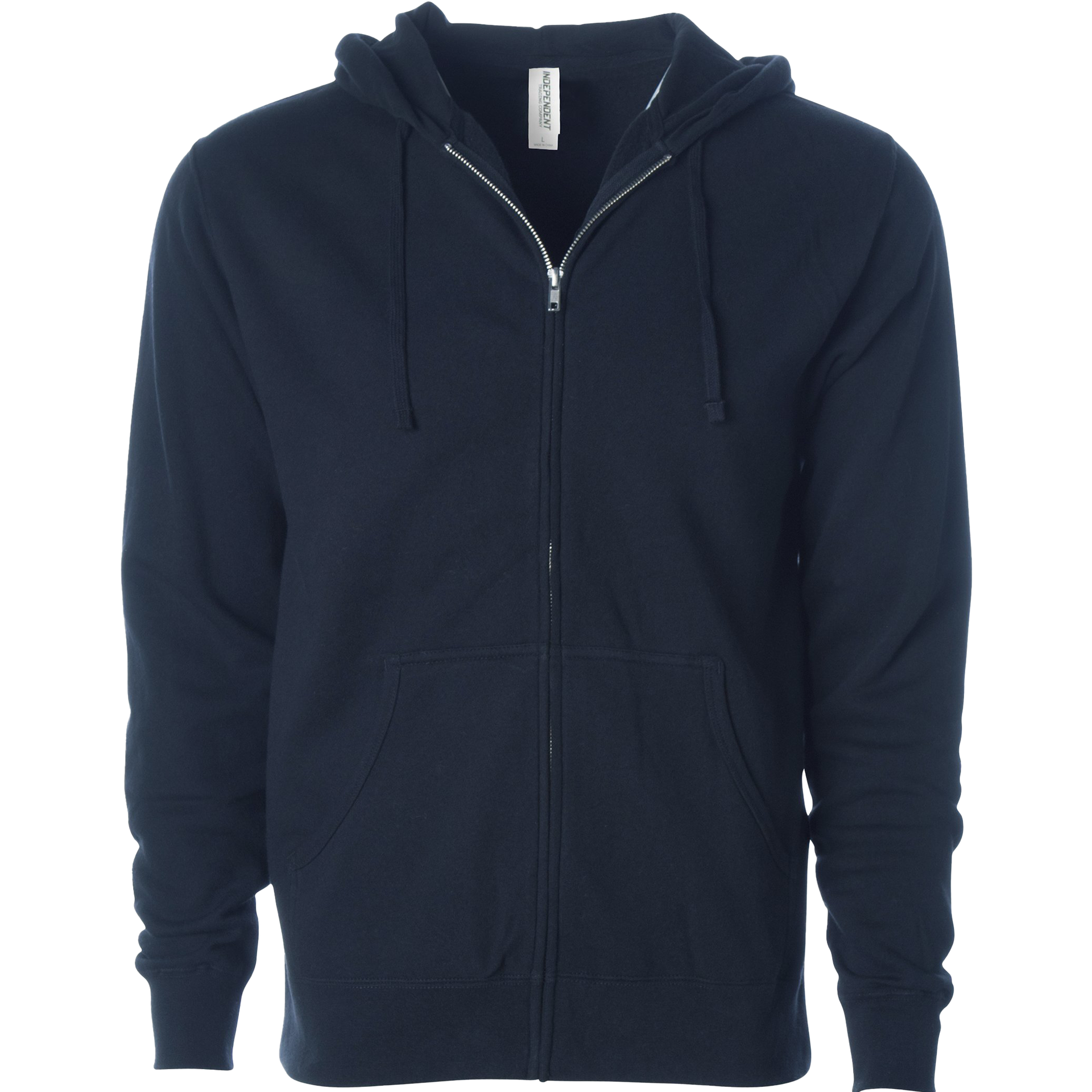 AFX4000Z - Lightweight Zip Hooded Sweatshirt Navy AFX AFX4000 BASIC FLEECE COTTON / POLYESTER INDEPENDENT Lightweight MEN REGULAR tearaway
