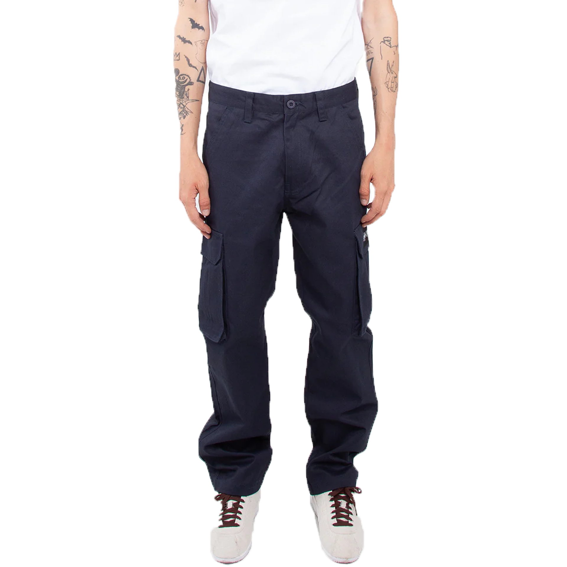 Twill Cargo Pants Navy BOTTOMS cargo COTTON / POLYESTER LOOSE MEN shaka Shaka Wear