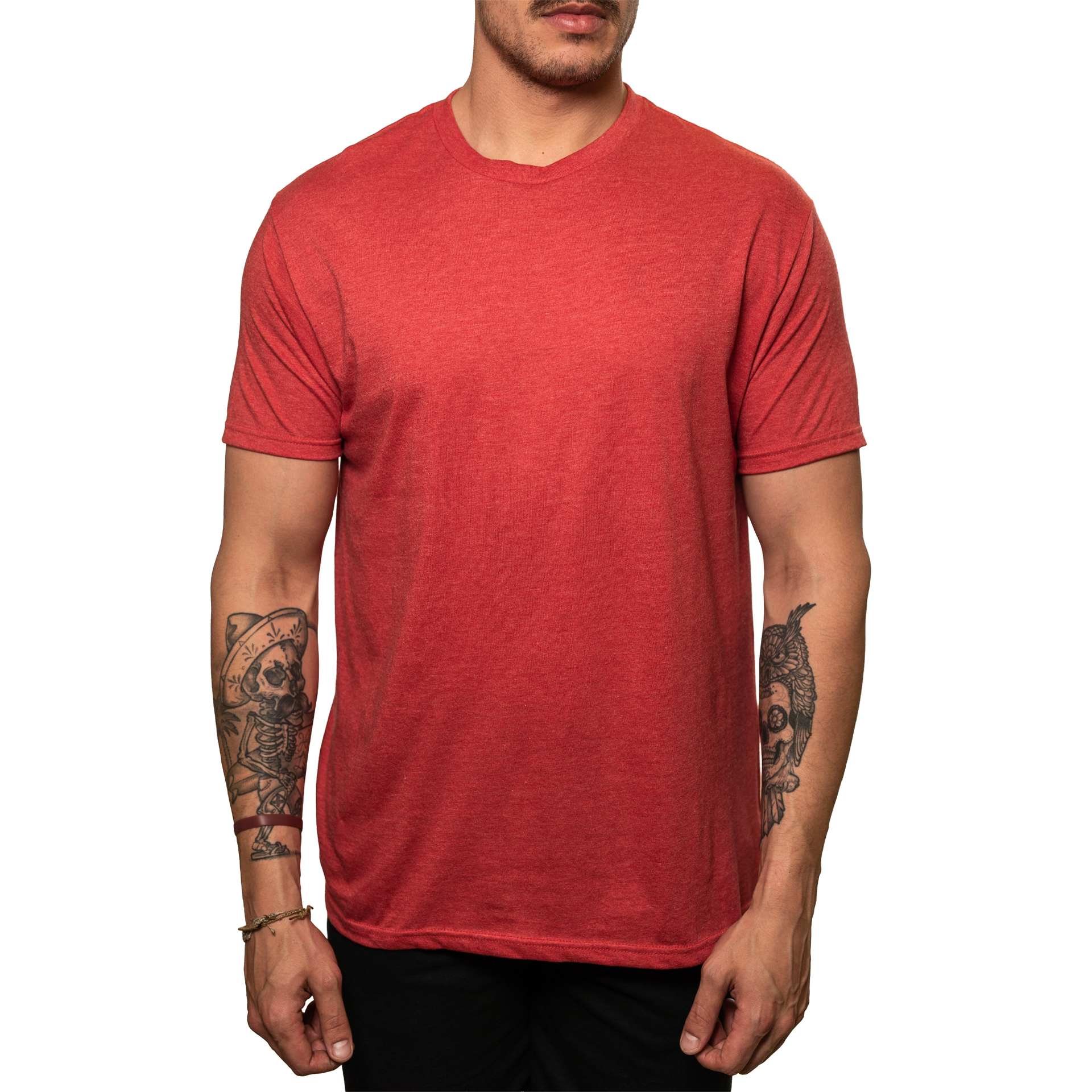 47146 - Men's London Tee's New Red Heather COTTON / POLYESTER FITTED Lightweight MEN OPTIMA REGULAR shsdchildproduct tearaway