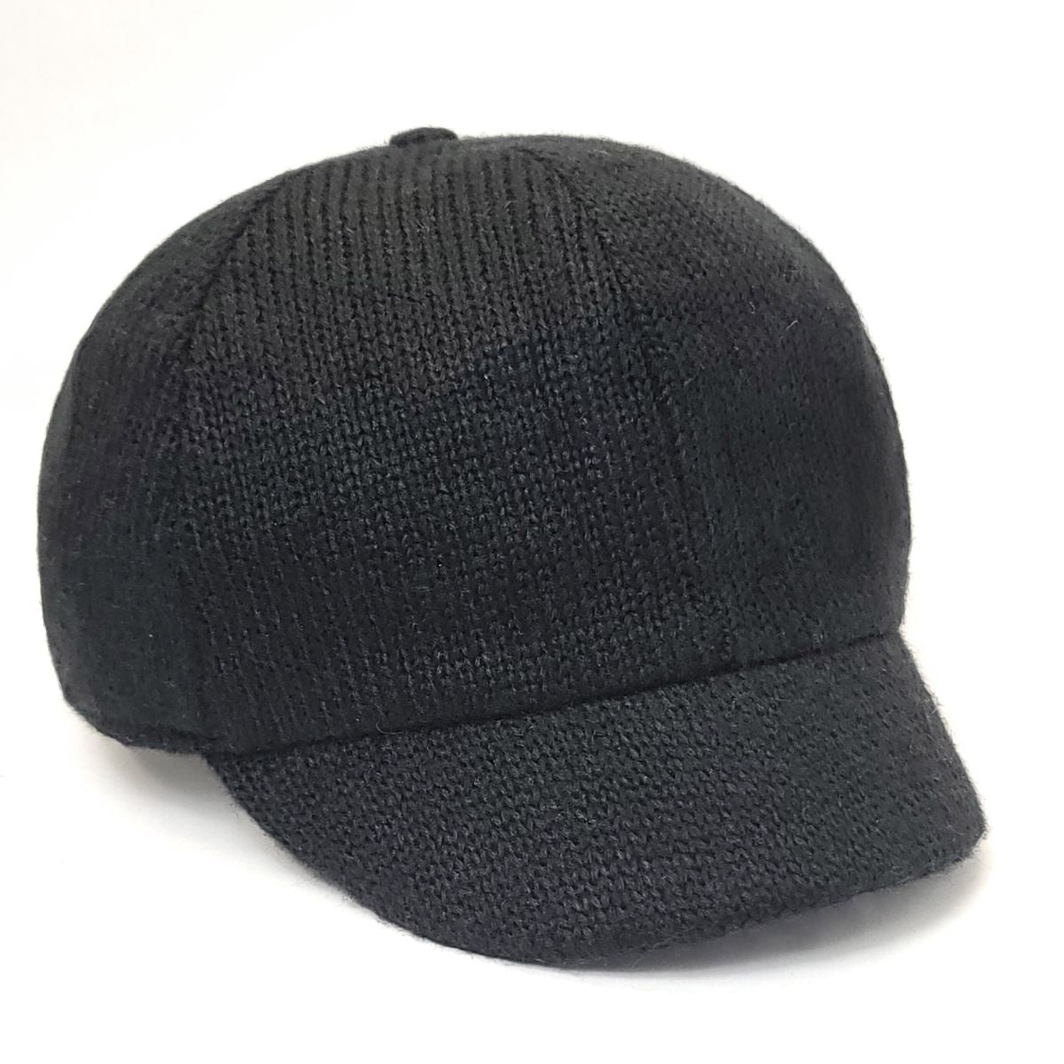 Newsboy Hat - Knitted, Multi-Coloured Black OSFA Dozen Special Mix&Match