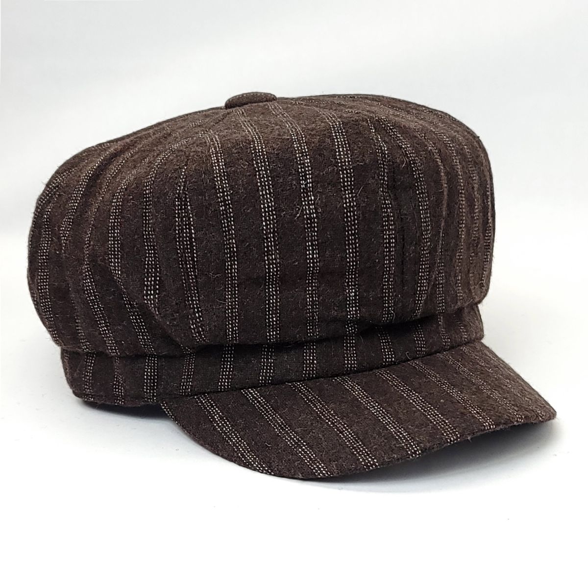 Newsboy Hat - Stripes, Brown & Black Brown OSFA Dozen Special Mix&Match