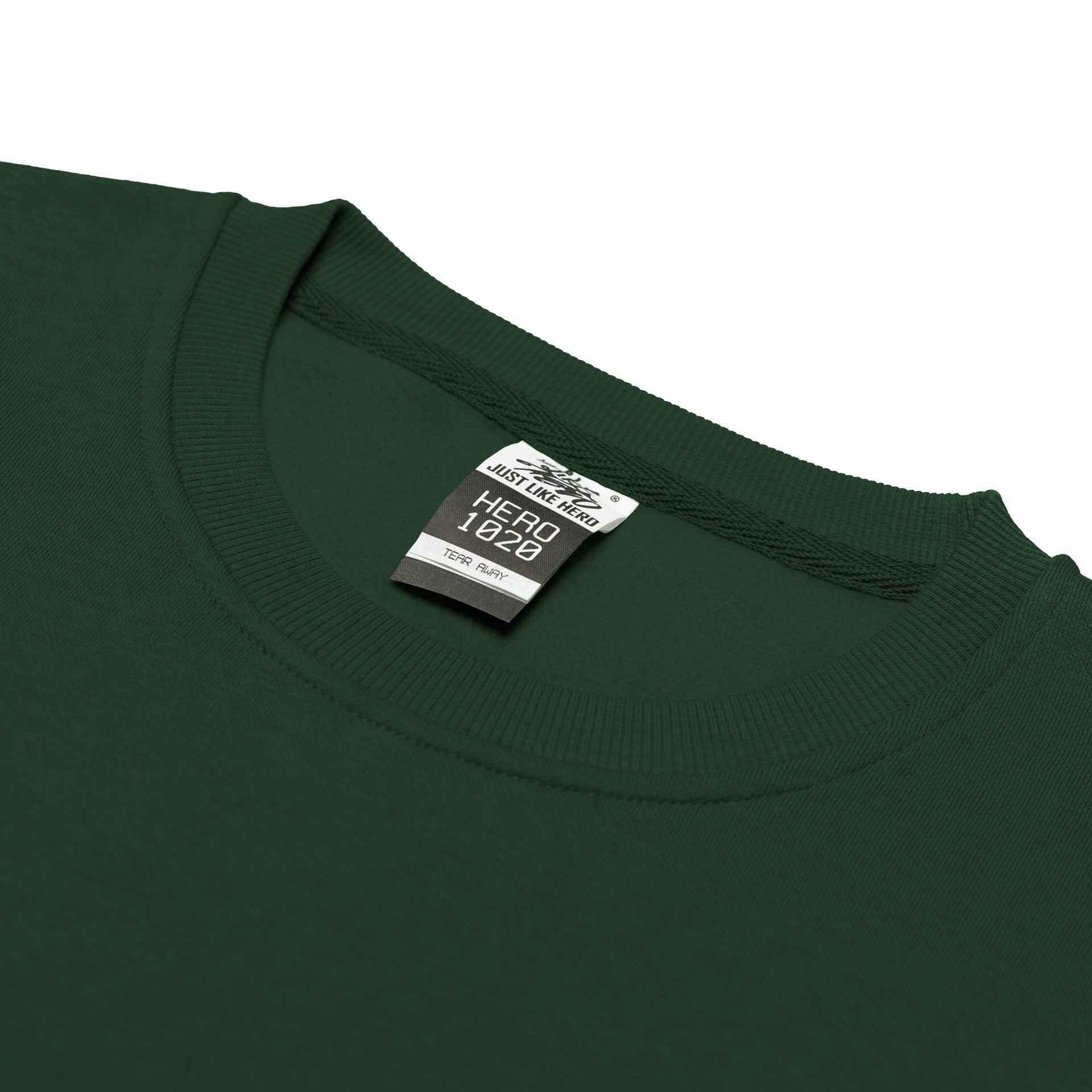 HERO-1020 Unisex Blank Crewneck Sweatshirt - Forest Green 1020 2023 Spring Sales Adult Crewneck Forest Green HERO Tops Unisex