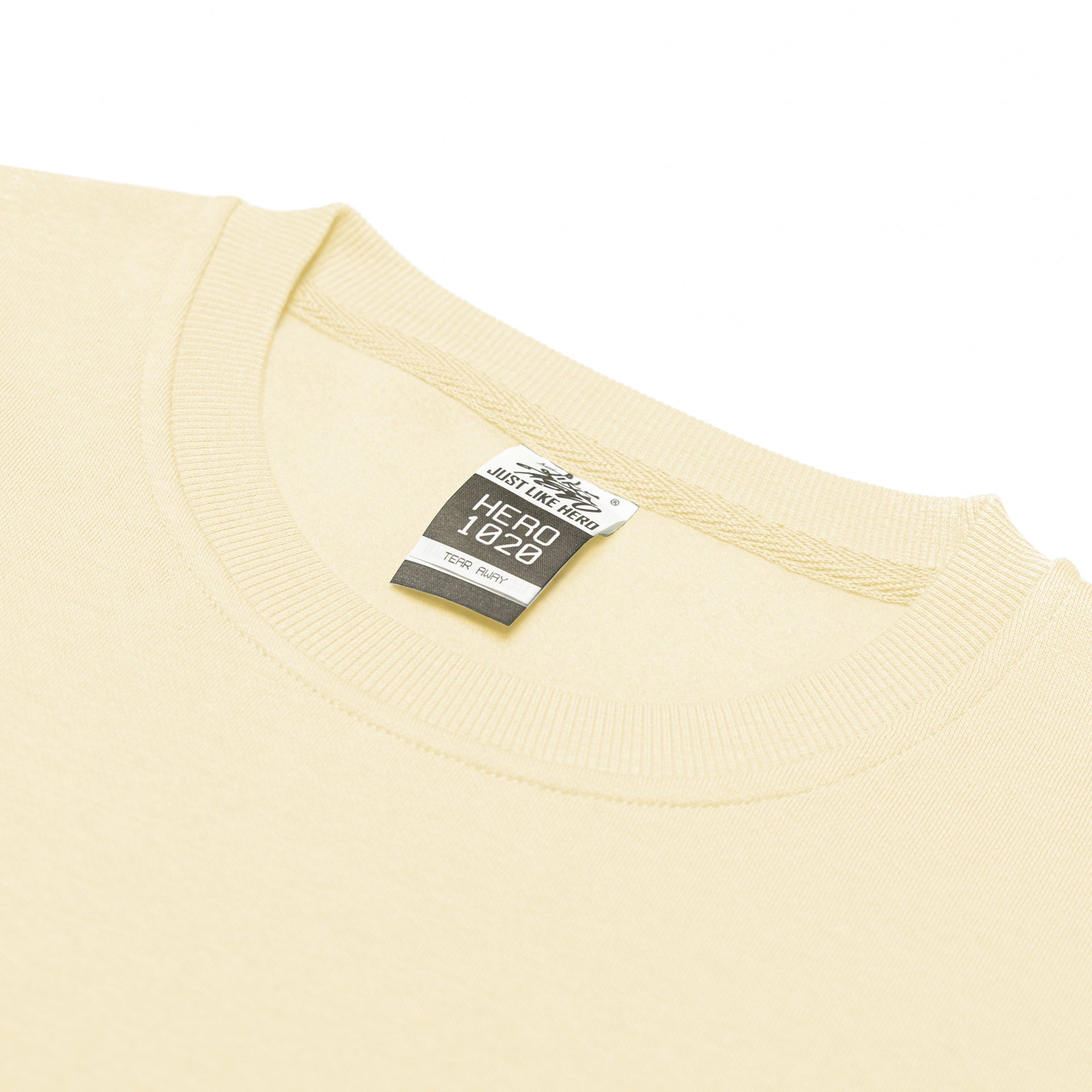 HERO-1020 Unisex Blank Crewneck Sweatshirt - Ivory 1020 Adult Crewneck HERO Tops Unisex