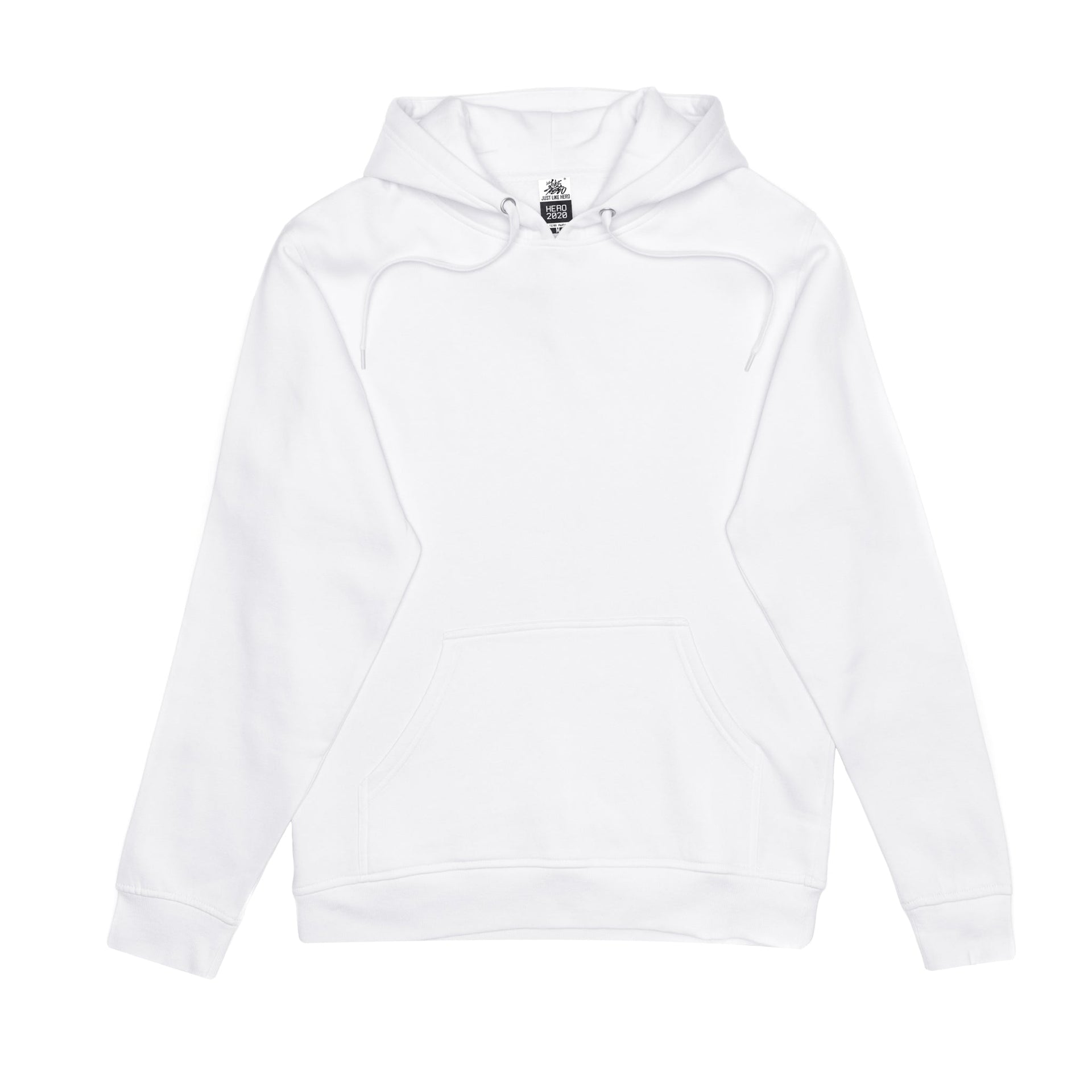 HERO-2020 Unisex Blank Hoodie - White 2020 Adult HERO Tops Unisex White