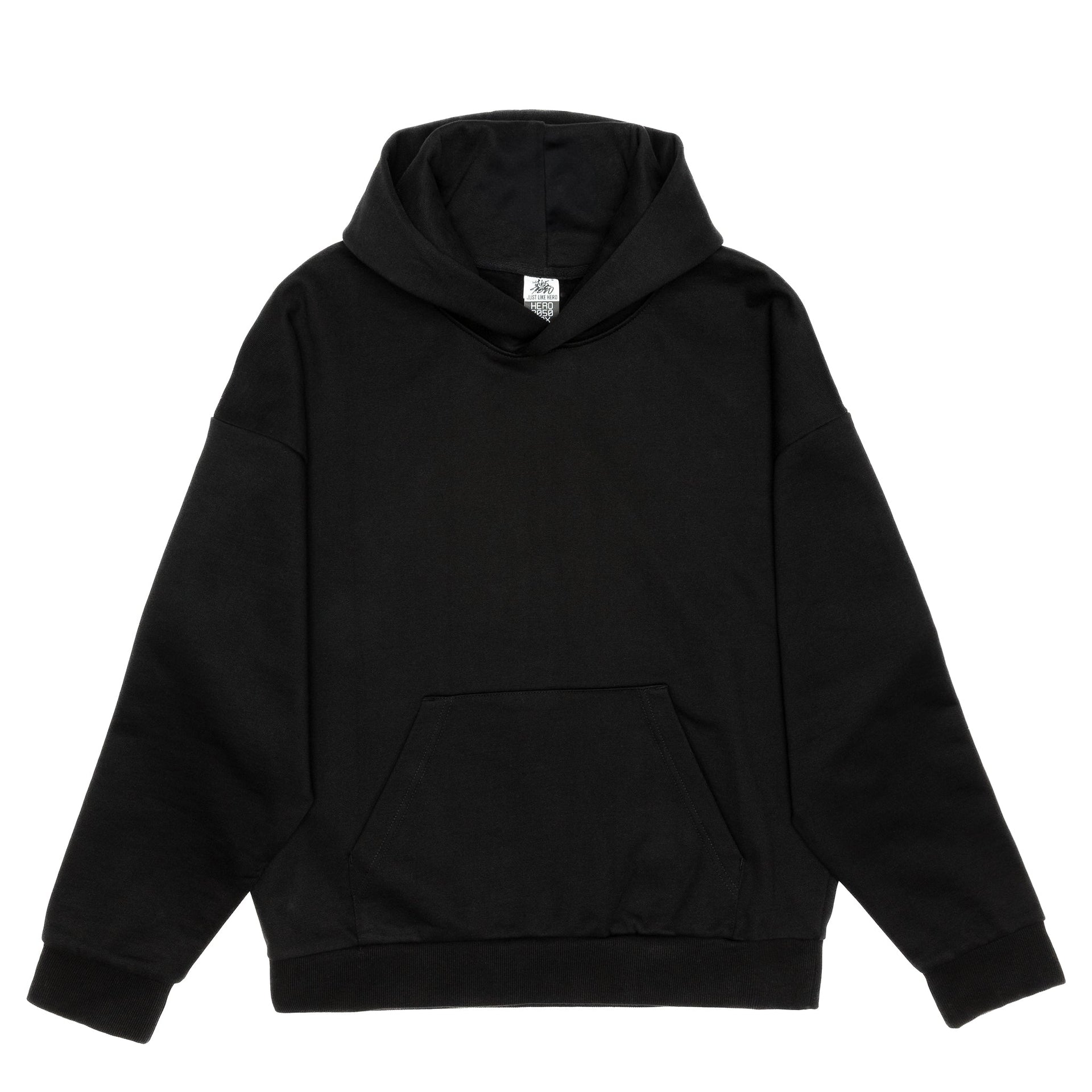 HERO-2050 MAX Unisex Blank Hoodie - Black 2050M Adult Black HERO MAX Tops Unisex