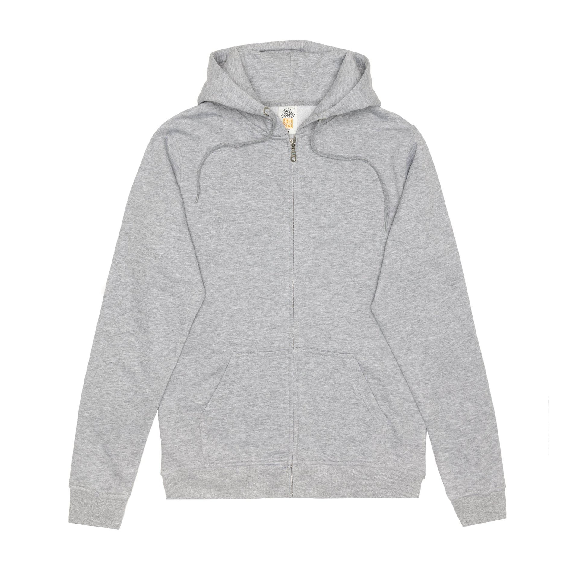 HERO-3020 Unisex Full Zip Hoodie - Sport Grey 3020 Adult Full-Zip Grey HERO Tops Unisex