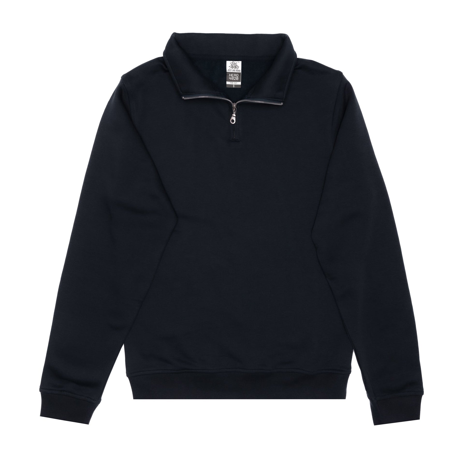 HERO-4020 Unisex Quarter Zip Sweatshirt - Navy Blue 4020 Adult Blue HERO Quarter Zip Tops Unisex