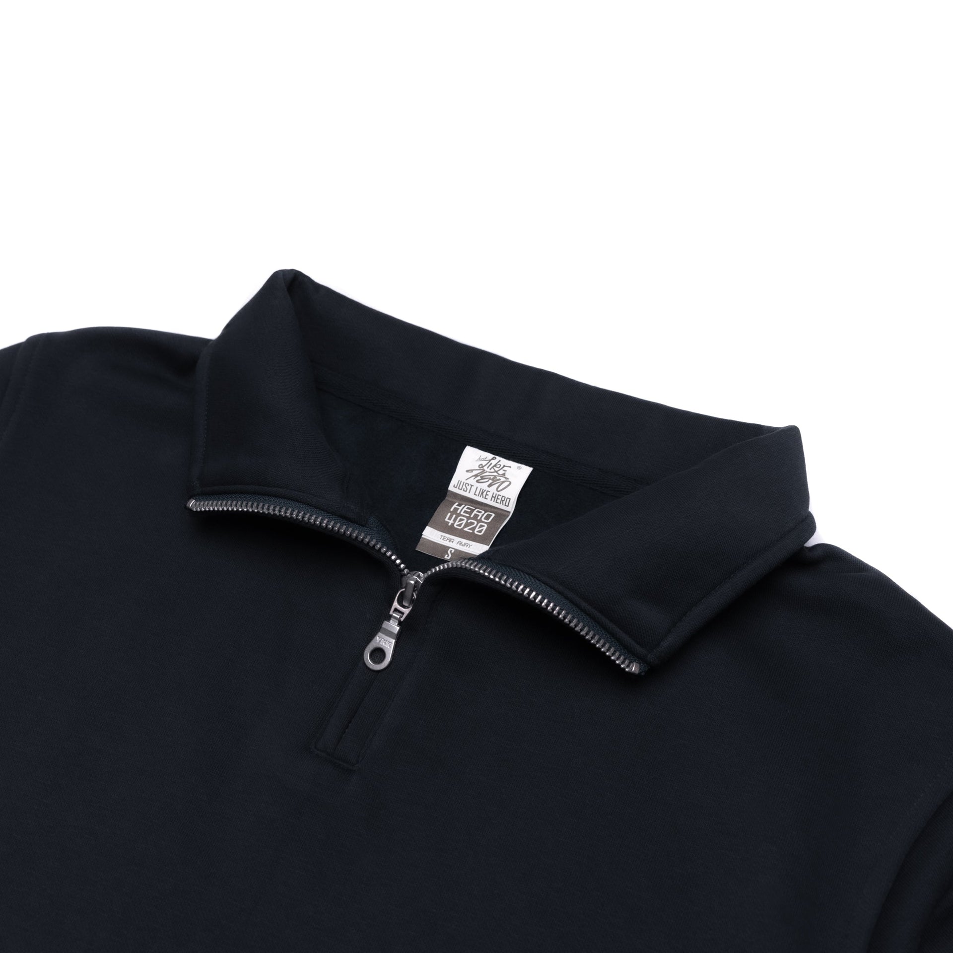 HERO-4020 Unisex Quarter Zip Sweatshirt - Navy Blue 4020 Adult Blue HERO Quarter Zip Tops Unisex