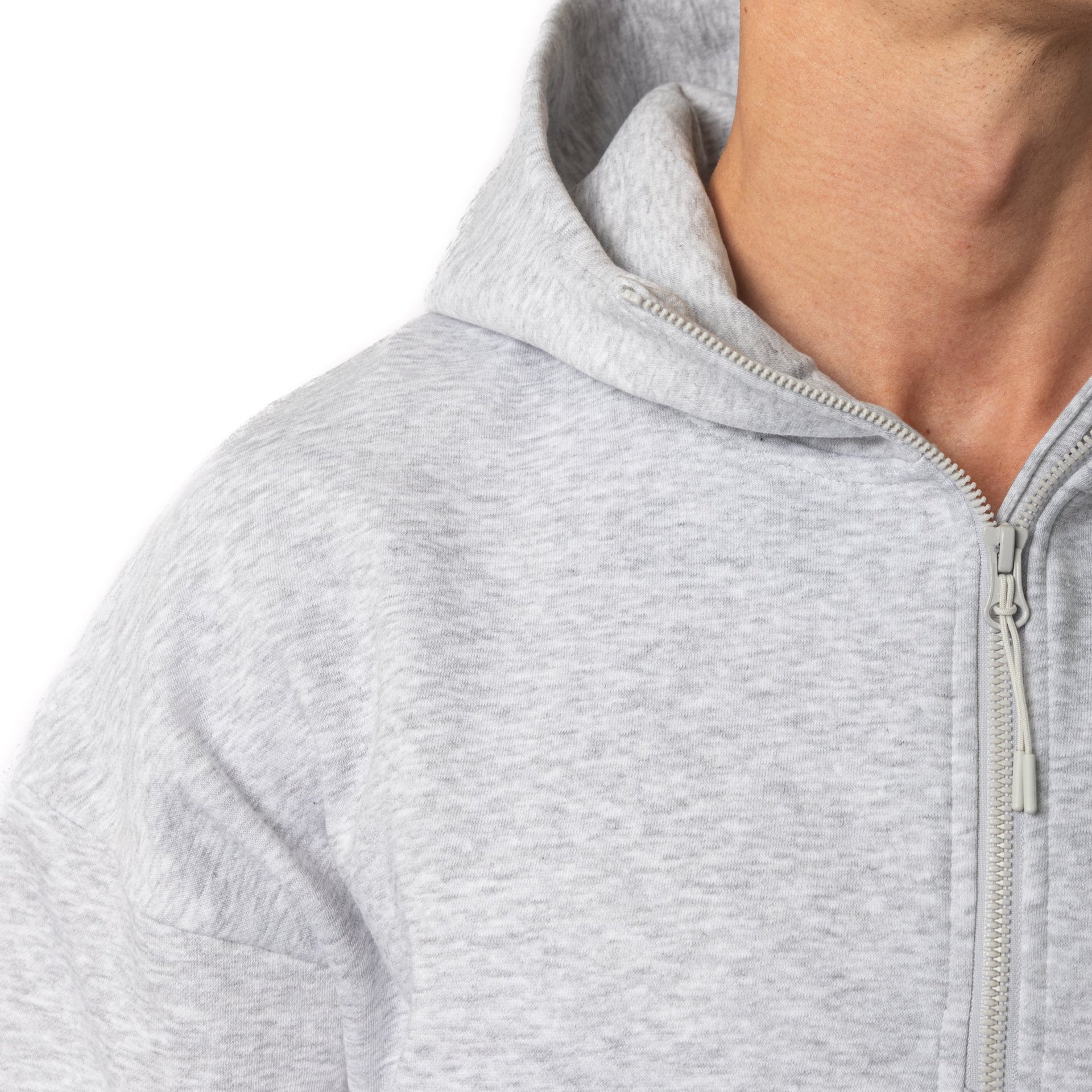 HERO-4220 Unisex Drop Shoulder Scuba 1/2 Zip Hoodie - Ash Heather 4220 Adult HERO Unisex