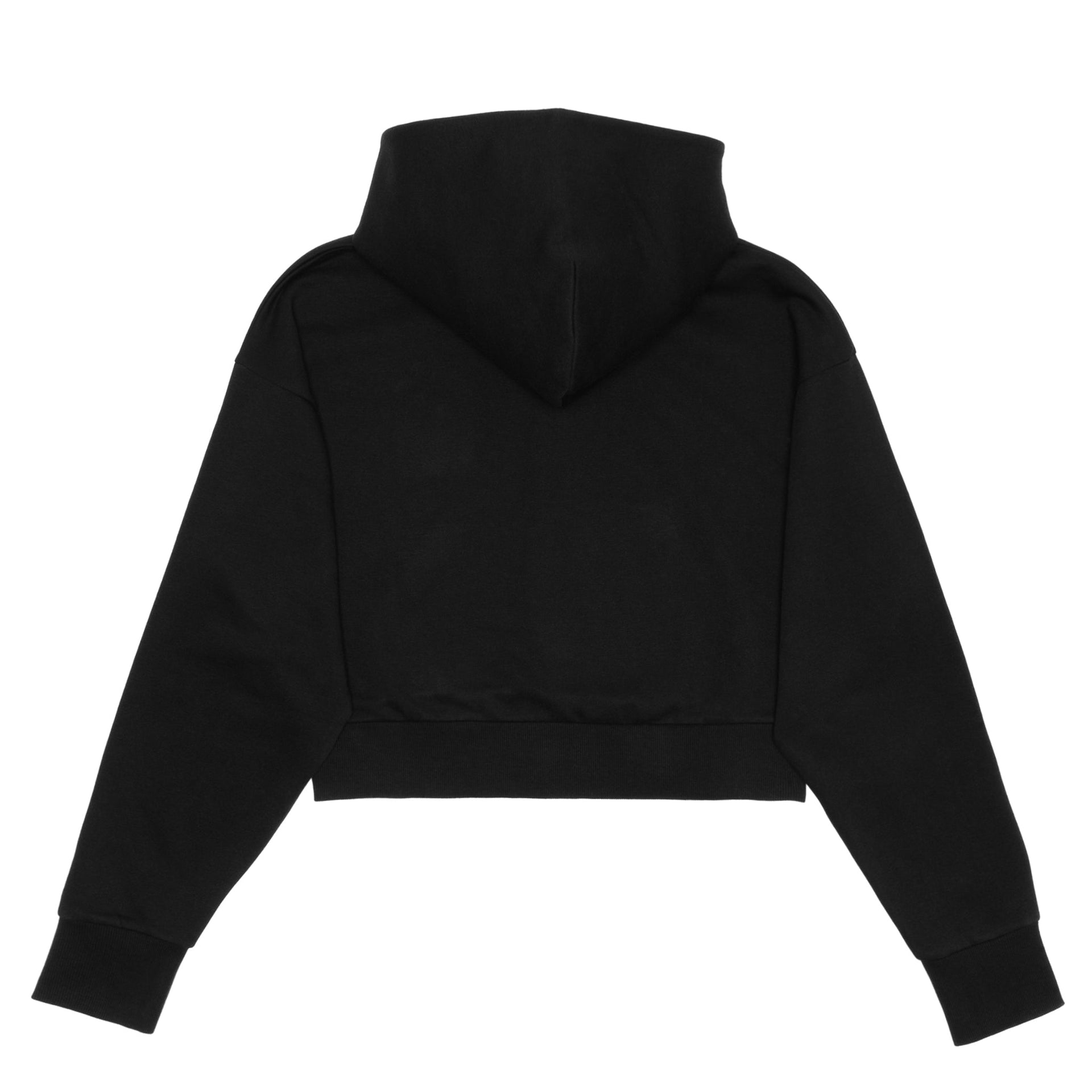 HERO-4220C Cropped Drop Shoulder Scuba 1/2 Zip Hoodie - Black 4220C Adult Black HERO Tops Unisex