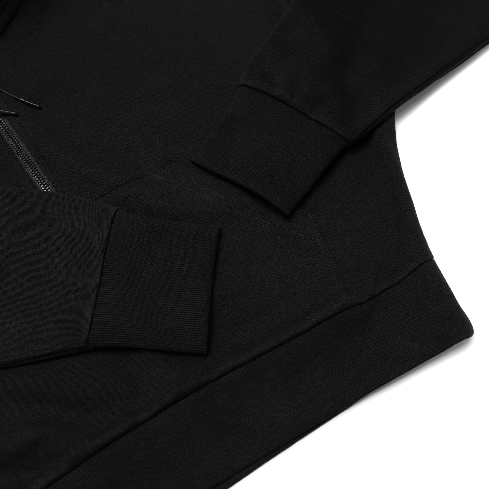 HERO-4220C Cropped Drop Shoulder Scuba 1/2 Zip Hoodie - Black 4220C Adult Black HERO Tops Unisex