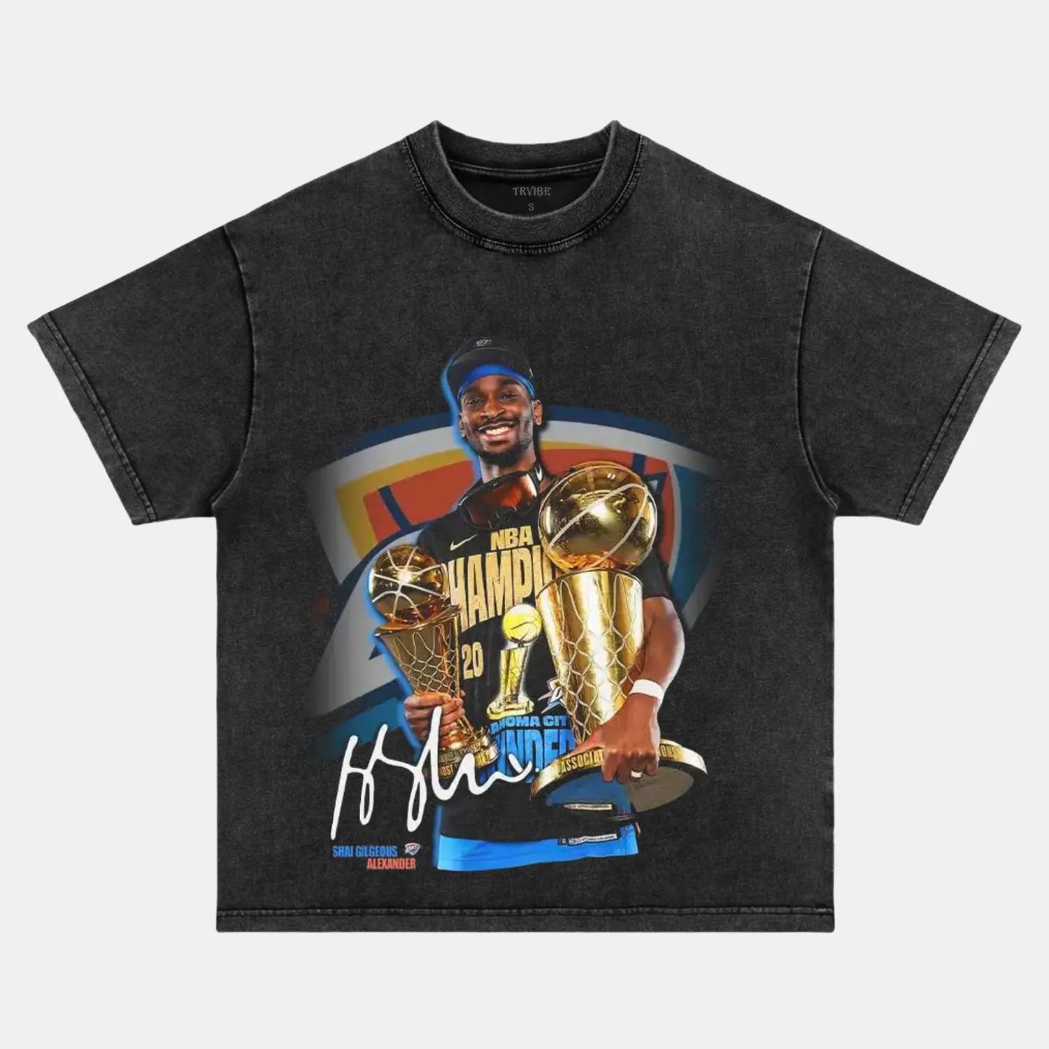 OKC THUNDER CHAMPIONS VINTAGE CLOTHES PEPPER TEE BASKETBALL NBA SPORT