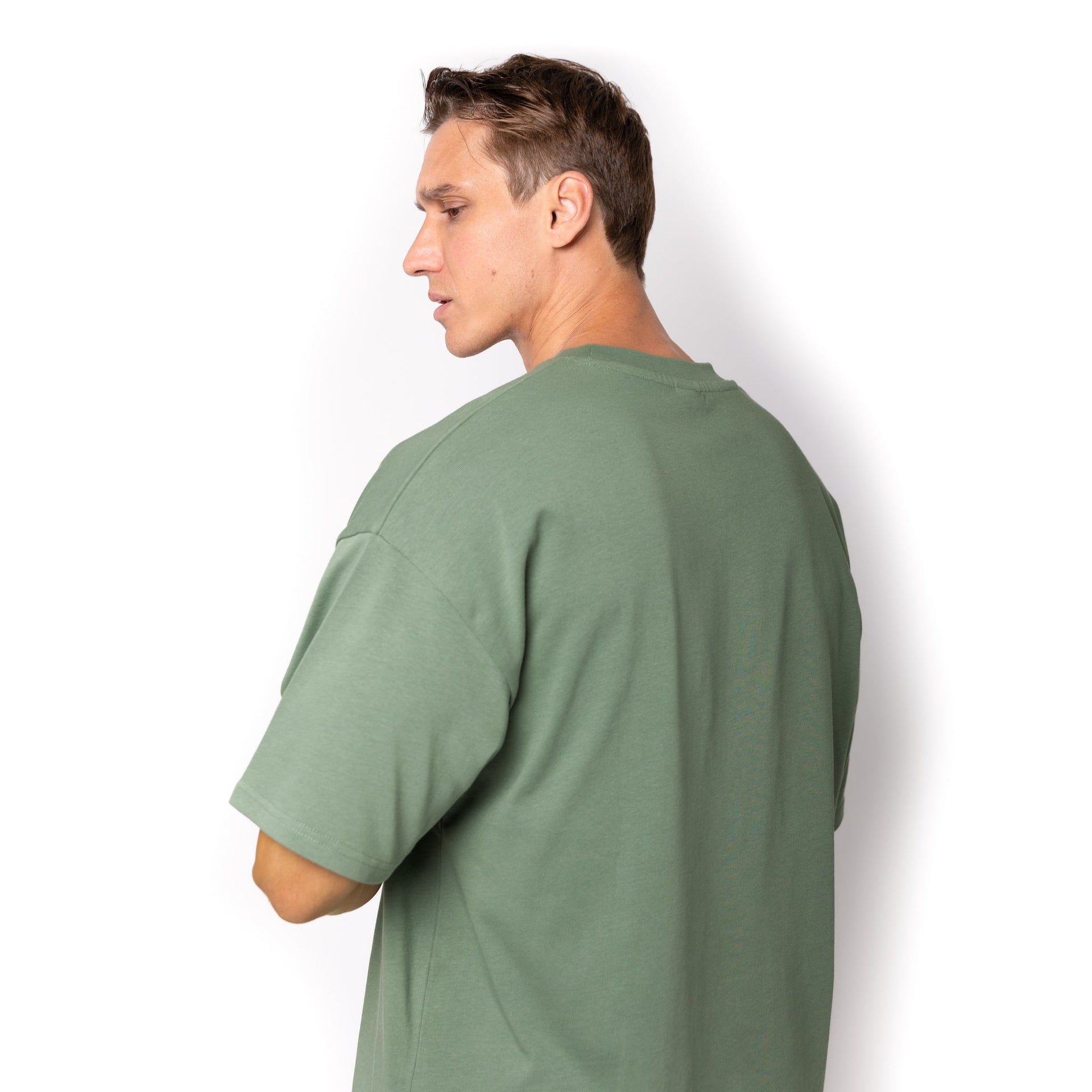 HERO-300 Unisex Super Heavy Oversized Tee - Dusty Green 300 Adult Black HERO Tops Unisex