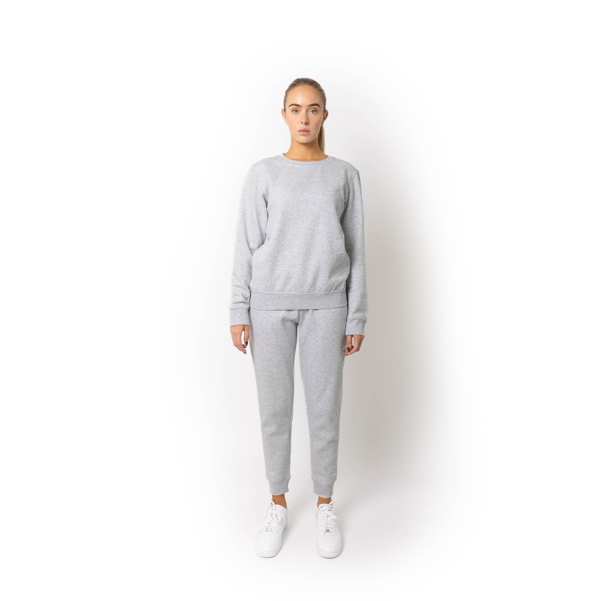 HERO-1020 Unisex Blank Crewneck Sweatshirt - Ash Heather 1020 2022 S/S Adult Crewneck Grey HERO New Tops Unisex