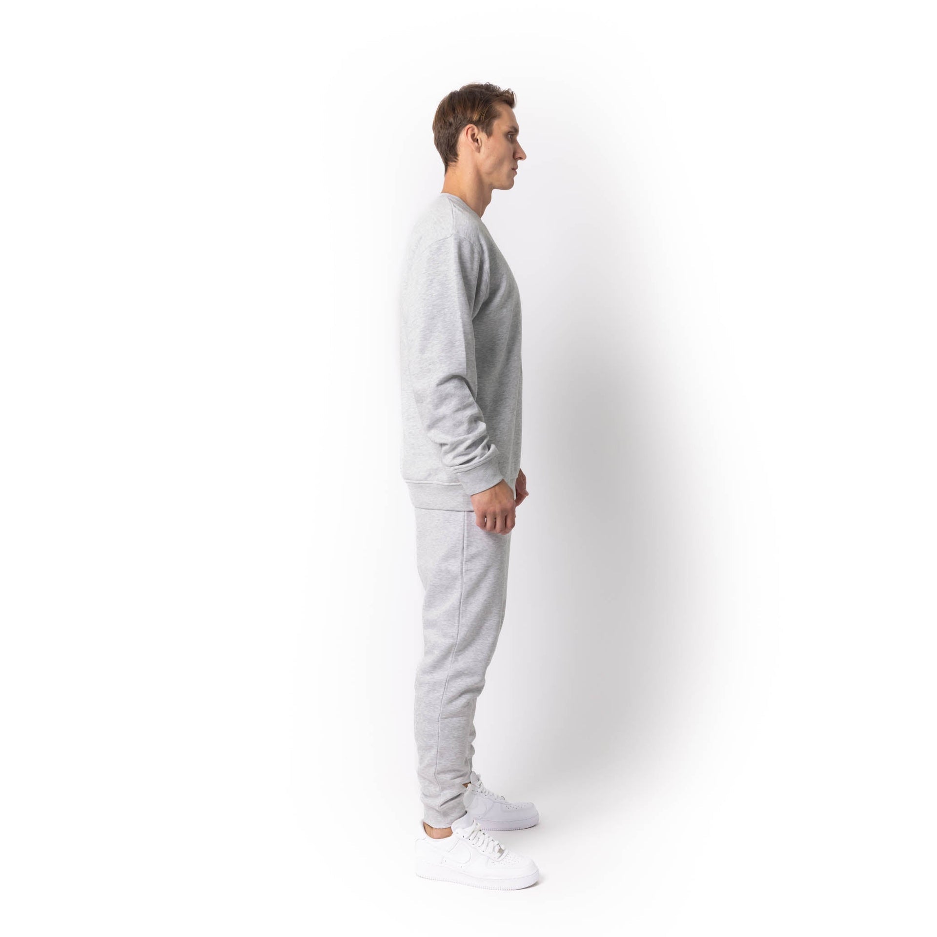 HERO-1020 Unisex Blank Crewneck Sweatshirt - Ash Heather 1020 2022 S/S Adult Crewneck Grey HERO New Tops Unisex