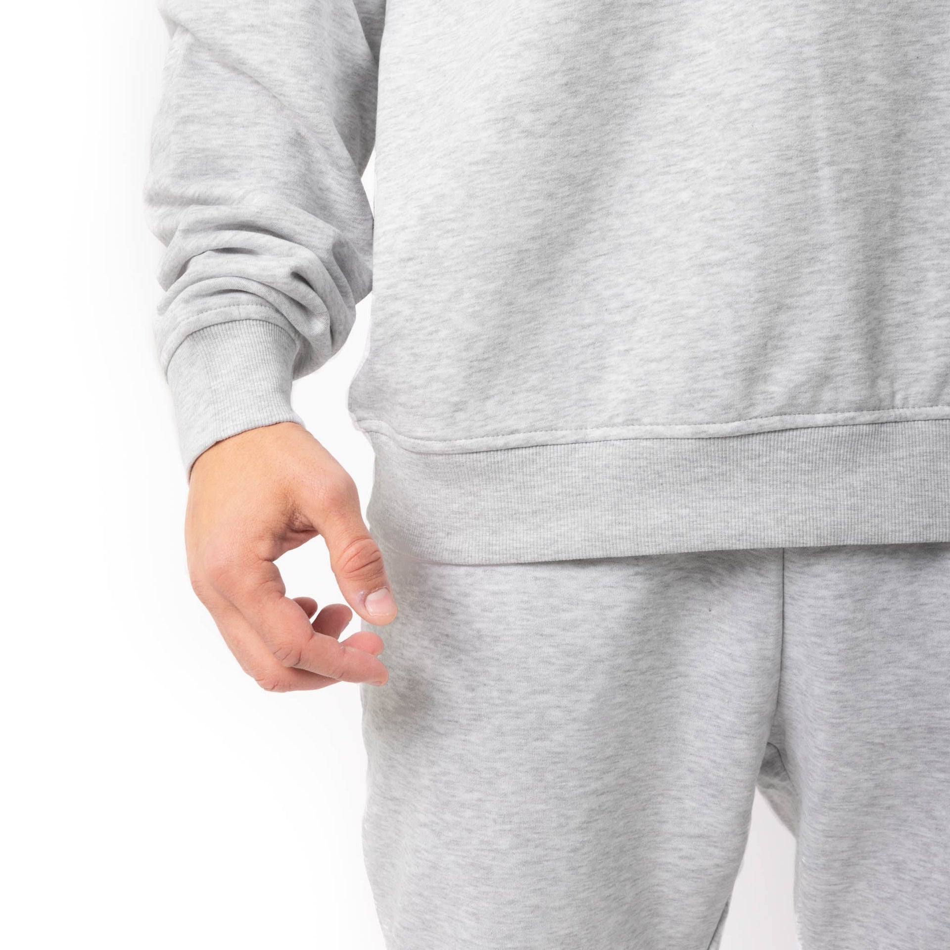 HERO-1020 Unisex Blank Crewneck Sweatshirt - Ash Heather 1020 2022 S/S Adult Crewneck Grey HERO New Tops Unisex