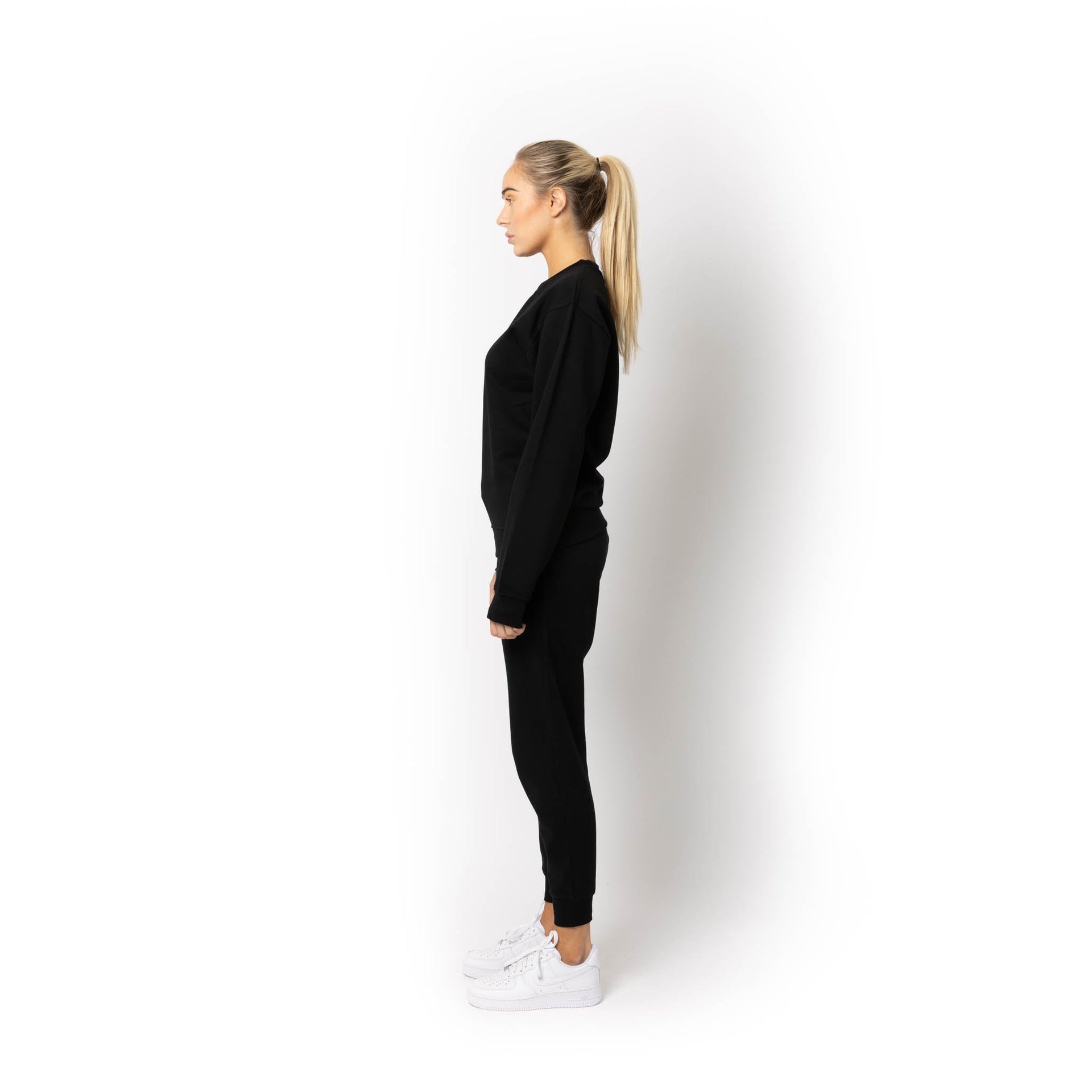 HERO-1020 Unisex Blank Crewneck Sweatshirt - Black 1020 Adult Black Crewneck HERO Tops Unisex