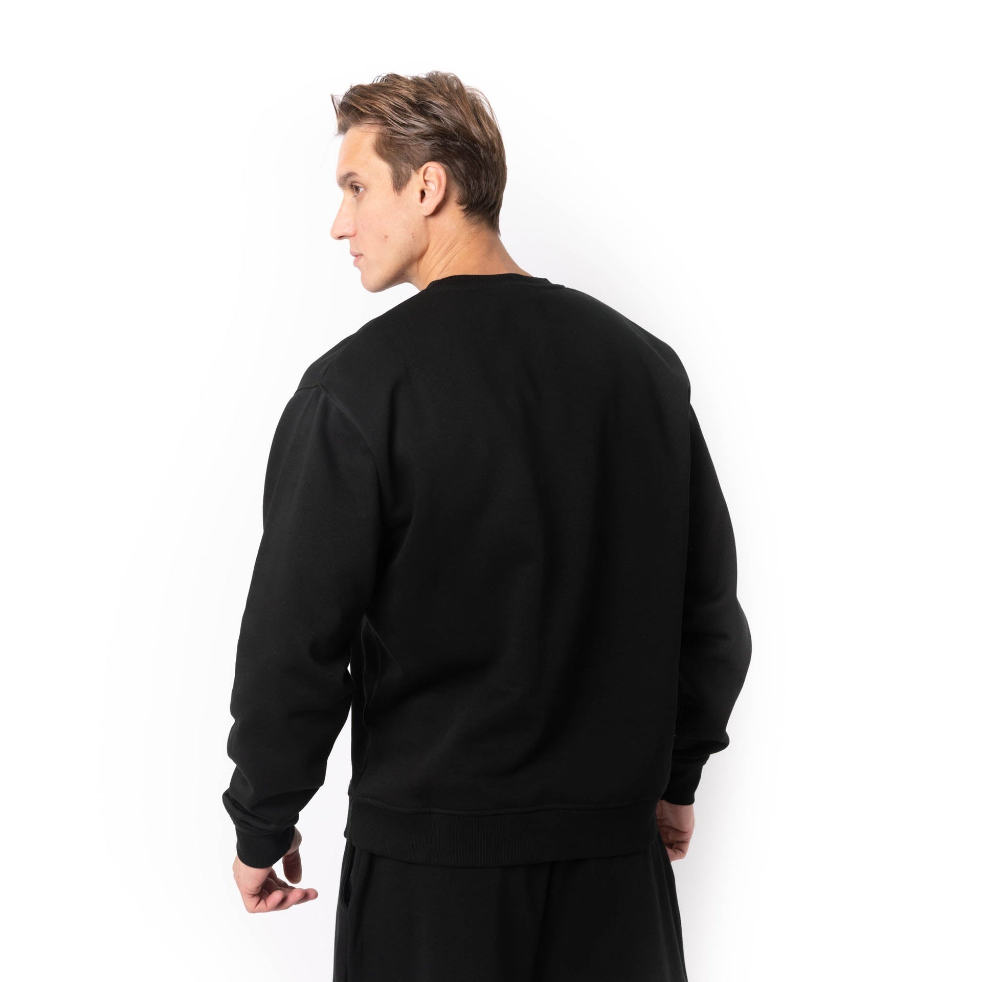 HERO-1020 Unisex Blank Crewneck Sweatshirt - Black 1020 Adult Black Crewneck HERO Tops Unisex