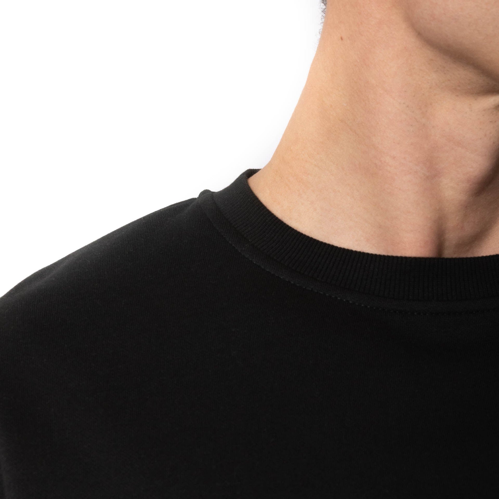 HERO-1020 Unisex Blank Crewneck Sweatshirt - Black 1020 Adult Black Crewneck HERO Tops Unisex