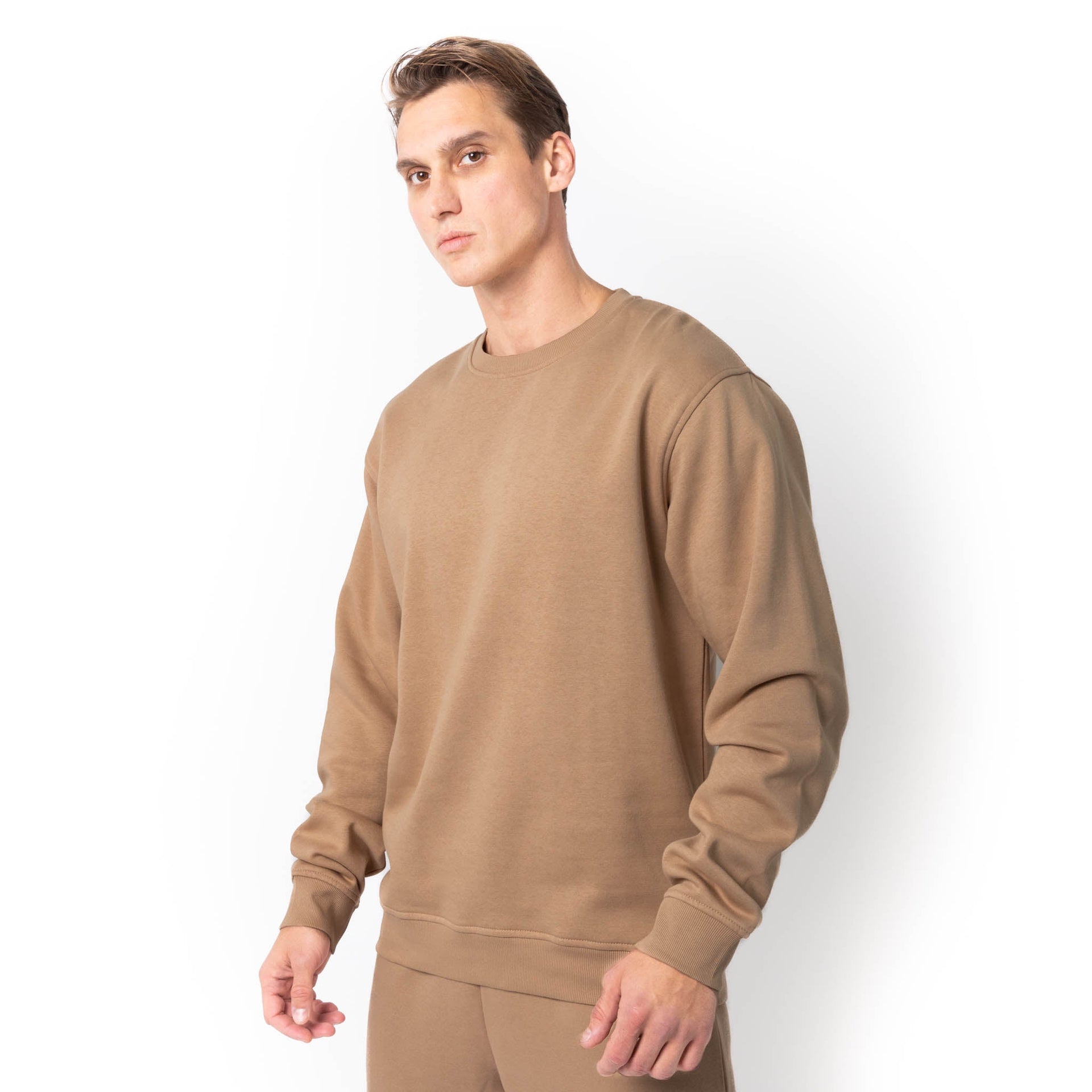 HERO-1020 Unisex Blank Crewneck Sweatshirt - Clay 1020 2021 F/W Adult Crewneck HERO New Tops Unisex