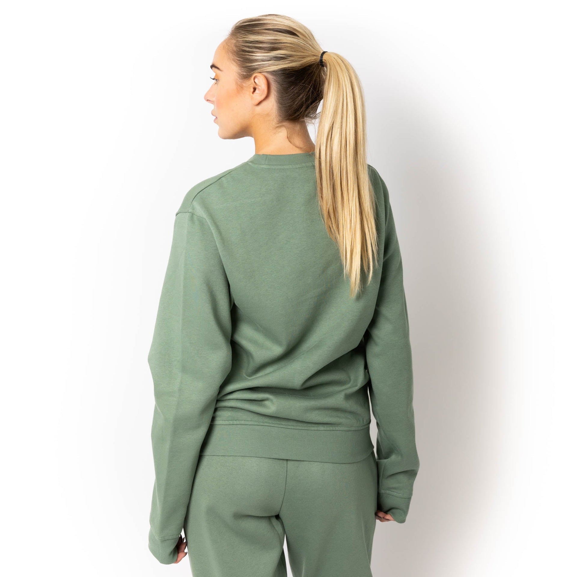 HERO-1020 Unisex Blank Crewneck Sweatshirt - Dusty Green 1020 2022 S/S Adult Crewneck Green HERO New Tops Unisex