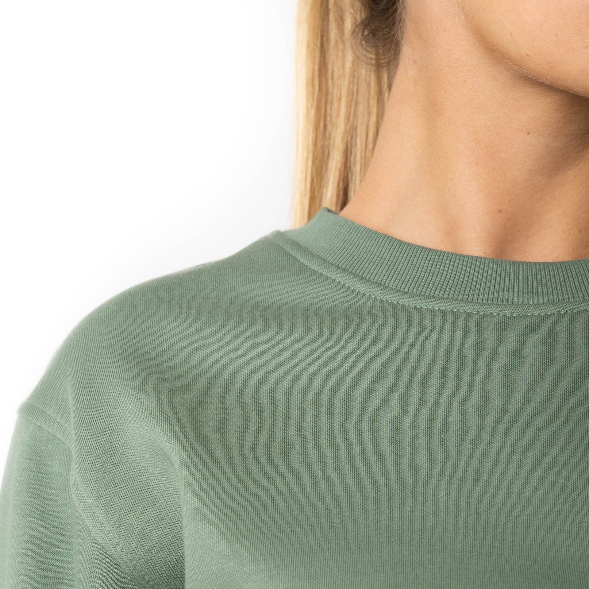 HERO-1020 Unisex Blank Crewneck Sweatshirt - Dusty Green 1020 2022 S/S Adult Crewneck Green HERO New Tops Unisex