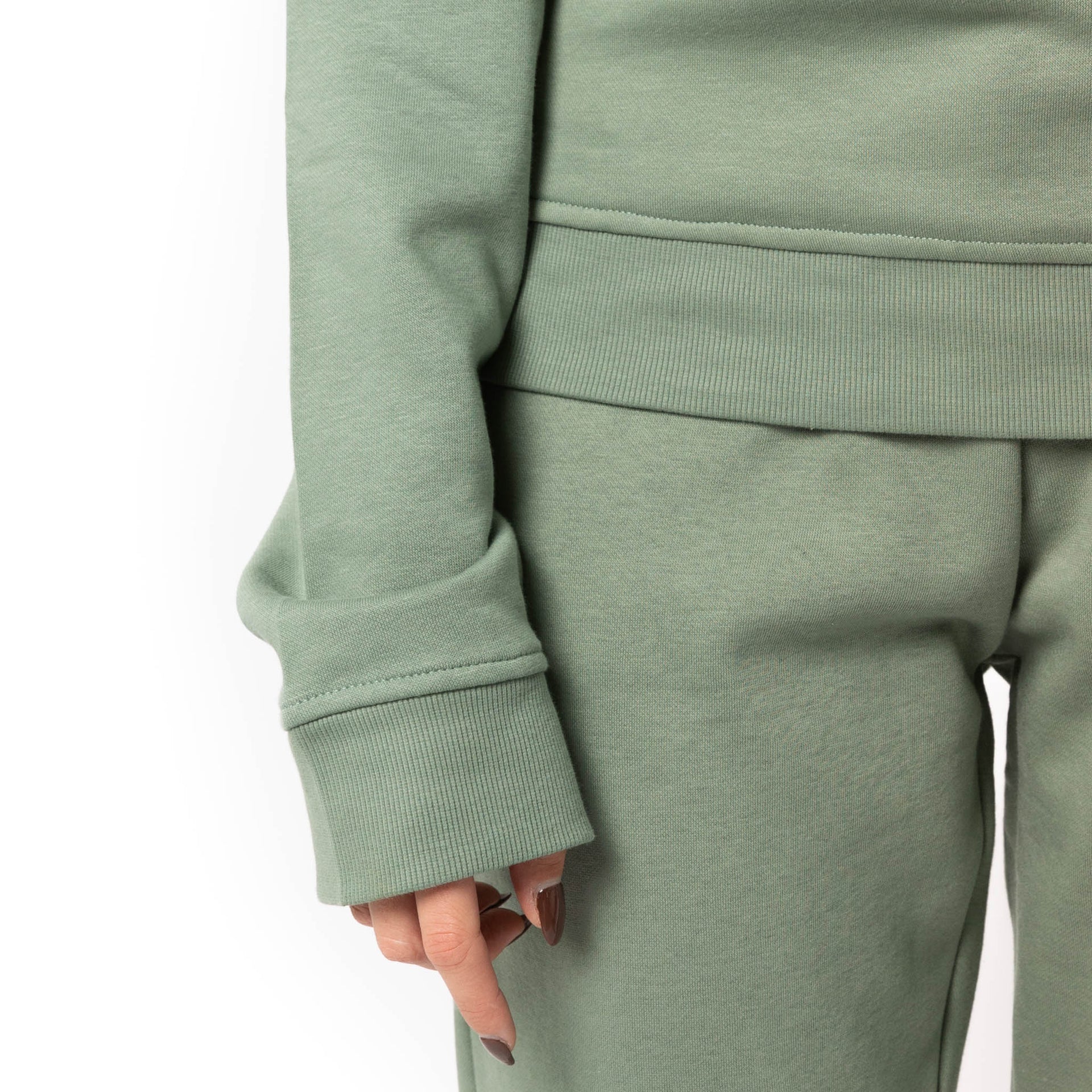 HERO-1020 Unisex Blank Crewneck Sweatshirt - Dusty Green 1020 2022 S/S Adult Crewneck Green HERO New Tops Unisex