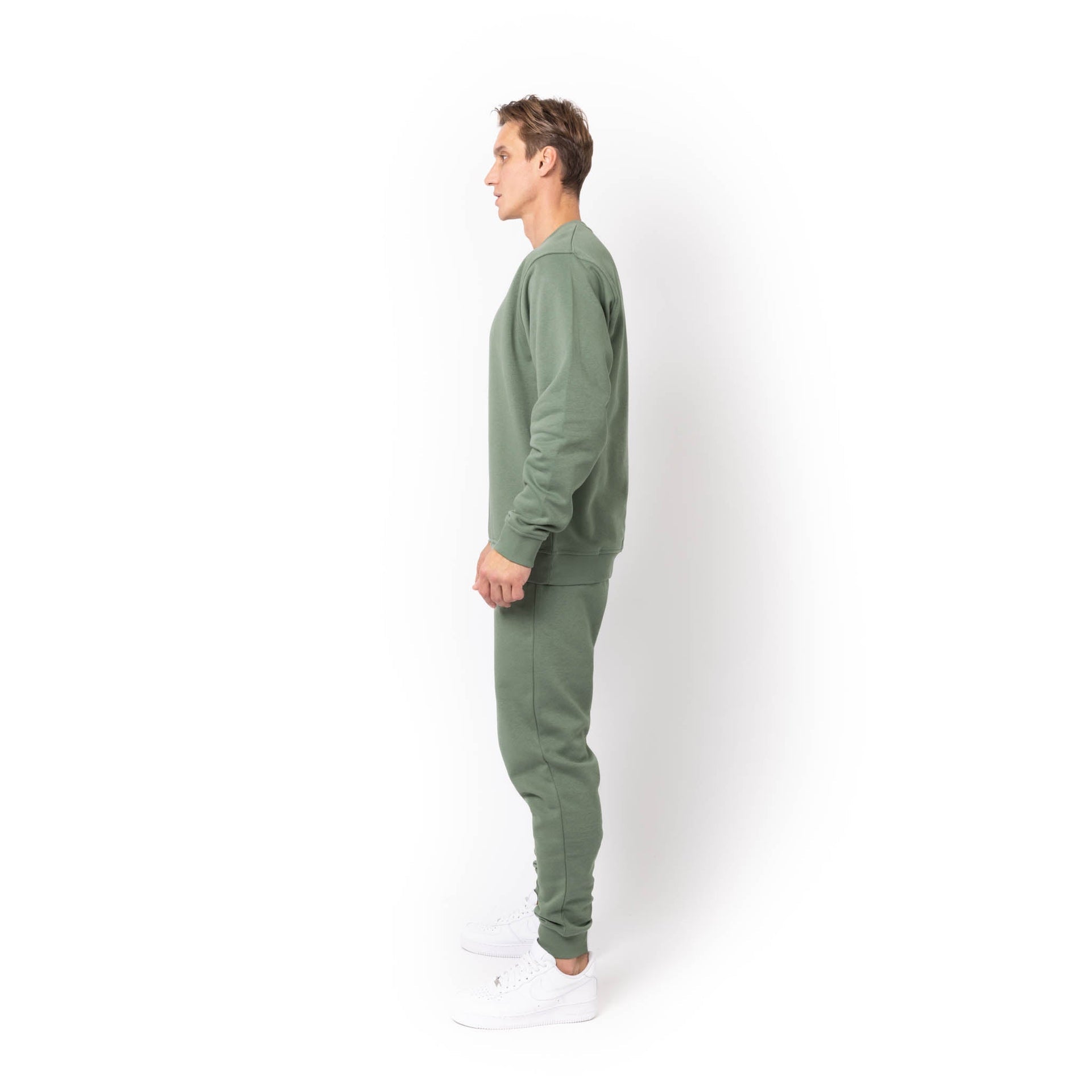 HERO-1020 Unisex Blank Crewneck Sweatshirt - Dusty Green 1020 2022 S/S Adult Crewneck Green HERO New Tops Unisex