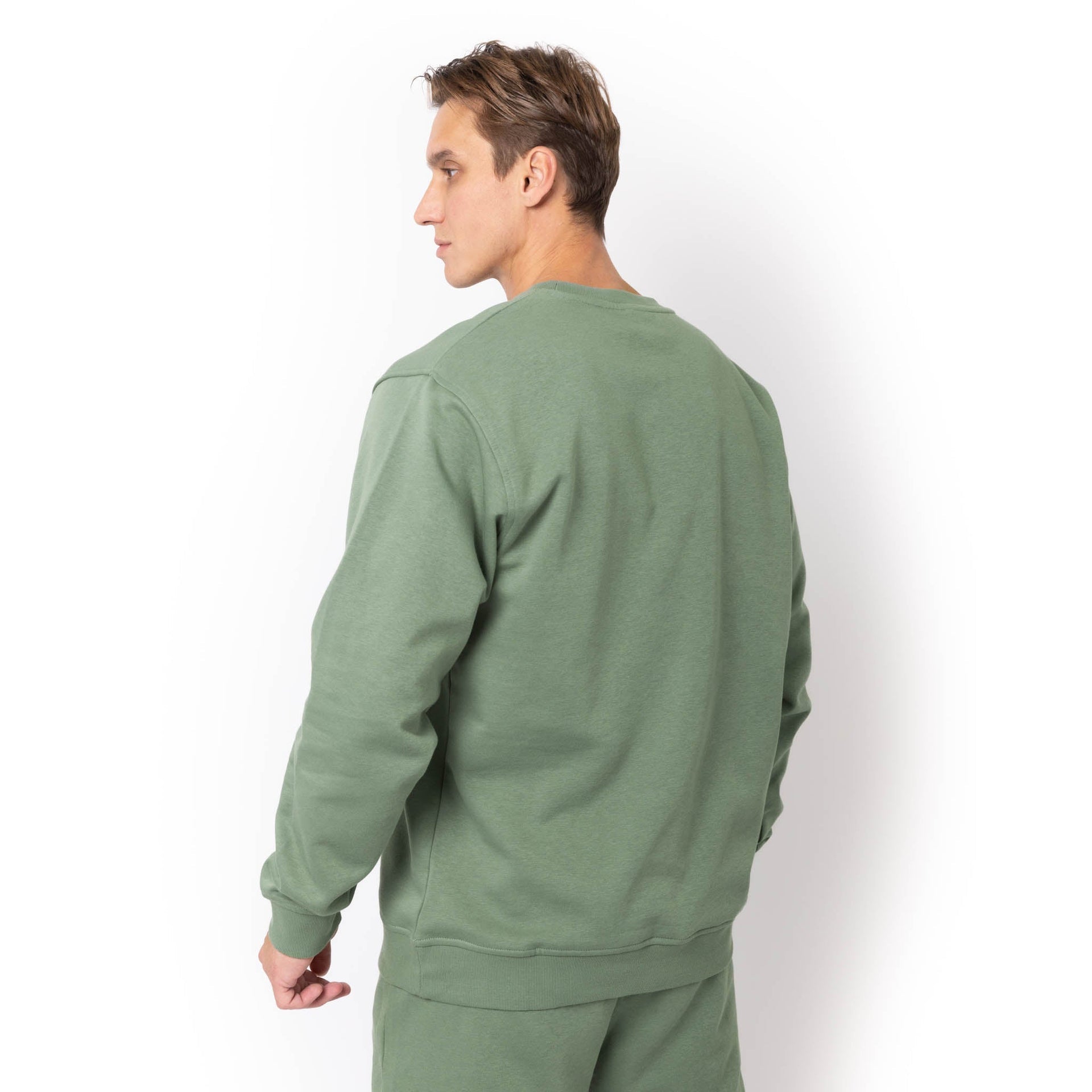 HERO-1020 Unisex Blank Crewneck Sweatshirt - Dusty Green 1020 2022 S/S Adult Crewneck Green HERO New Tops Unisex