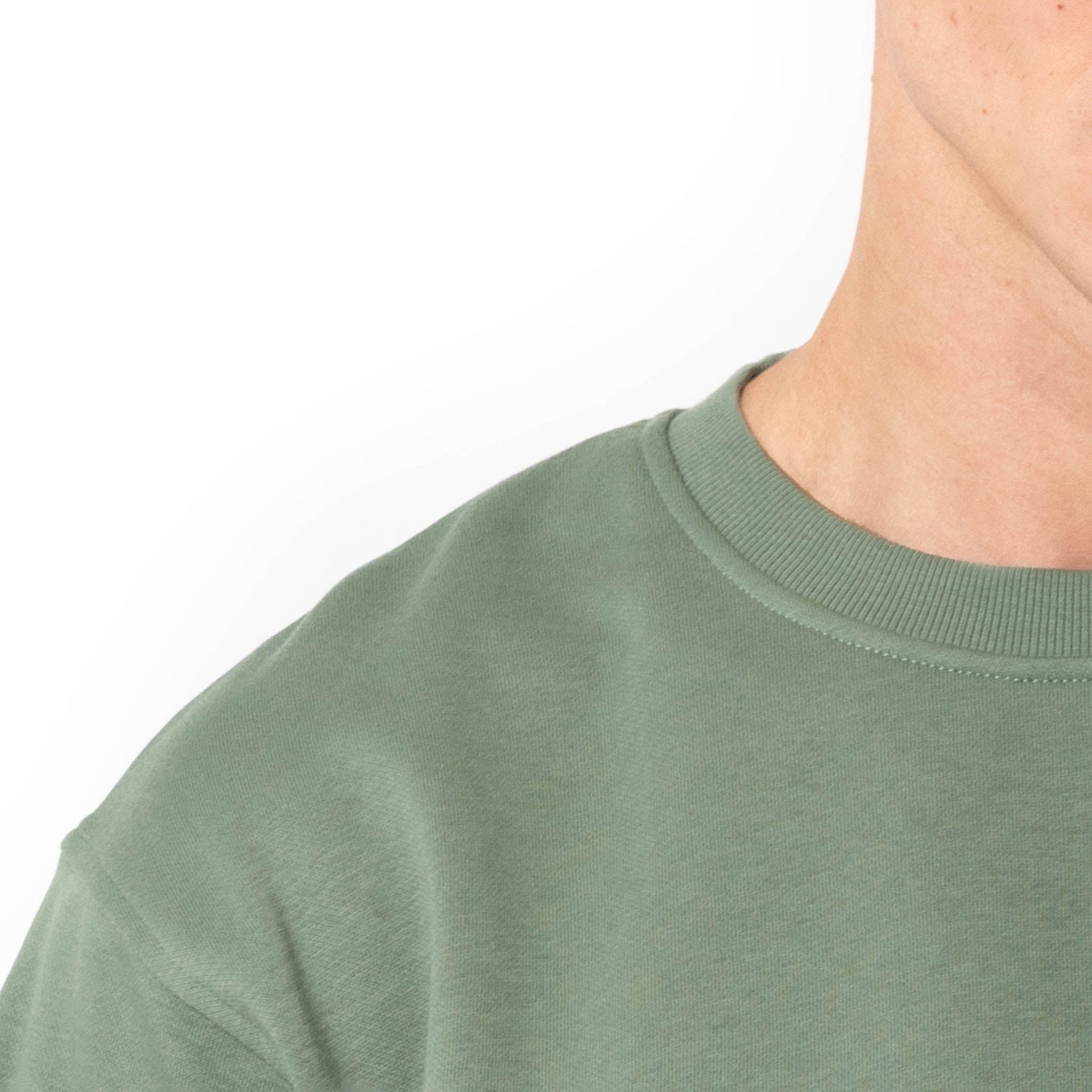 HERO-1020 Unisex Blank Crewneck Sweatshirt - Dusty Green 1020 2022 S/S Adult Crewneck Green HERO New Tops Unisex