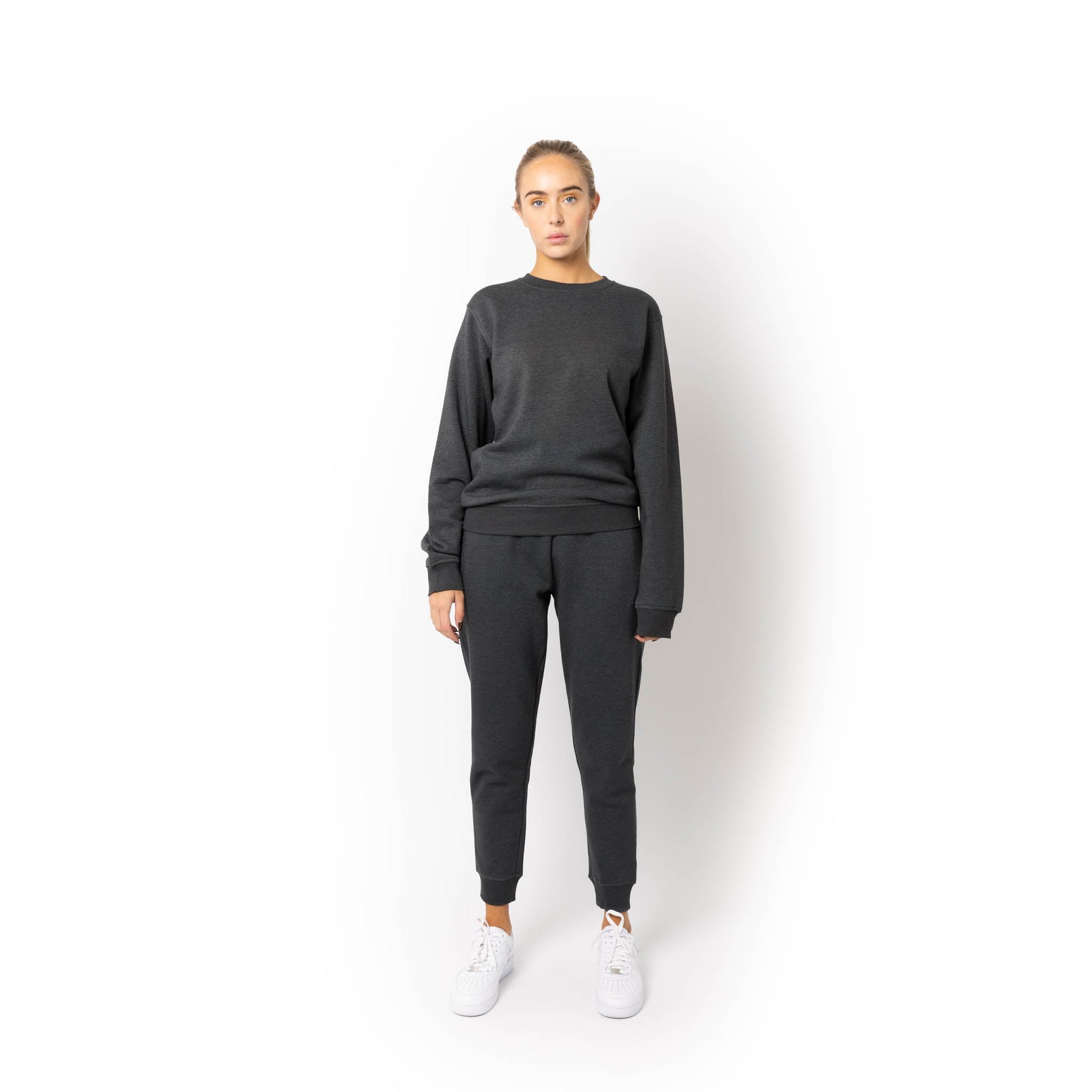 HERO-1020 Unisex Blank Crewneck Sweatshirt - Dark Heather 1020 2023 Spring Sales Adult Black Crewneck HERO Tops Unisex