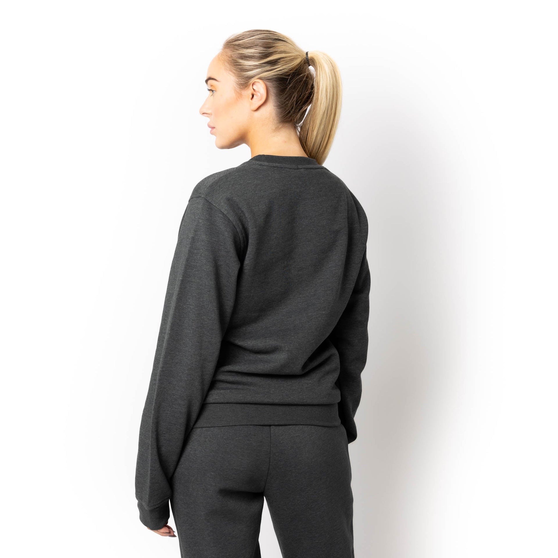 HERO-1020 Unisex Blank Crewneck Sweatshirt - Dark Heather 1020 2023 Spring Sales Adult Black Crewneck HERO Tops Unisex