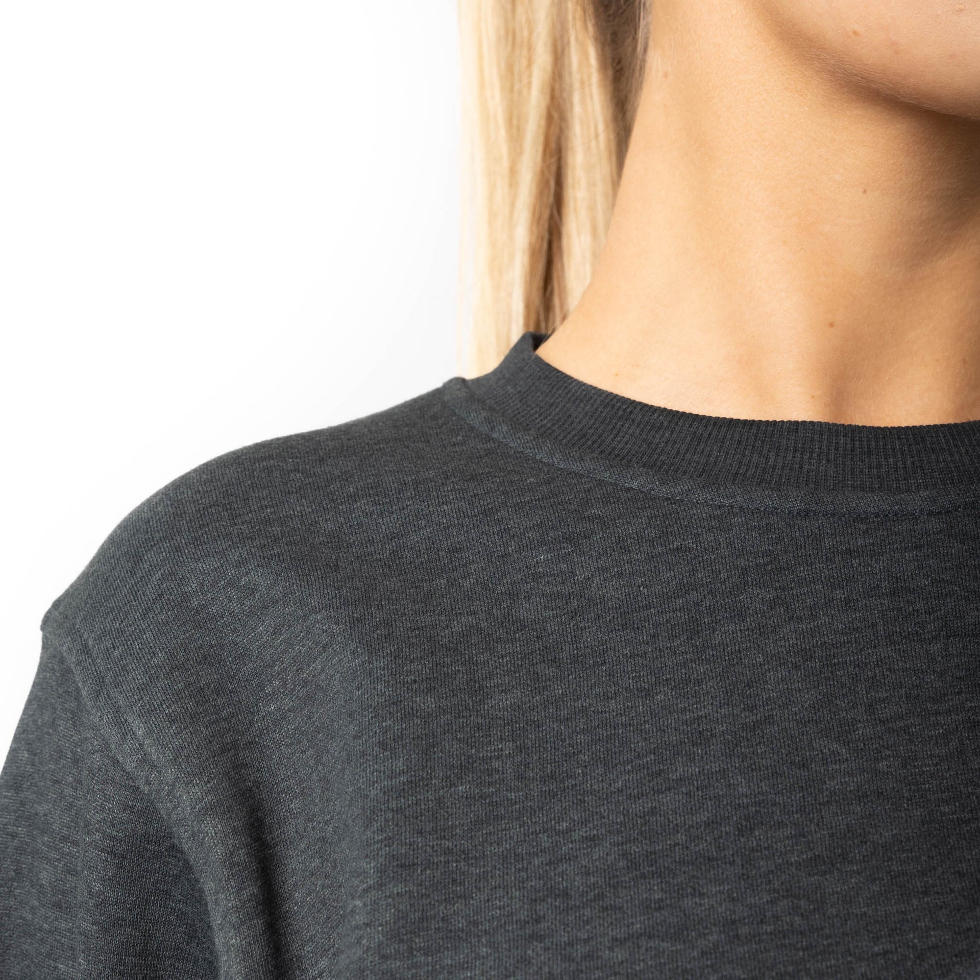 HERO-1020 Unisex Blank Crewneck Sweatshirt - Dark Heather 1020 2023 Spring Sales Adult Black Crewneck HERO Tops Unisex